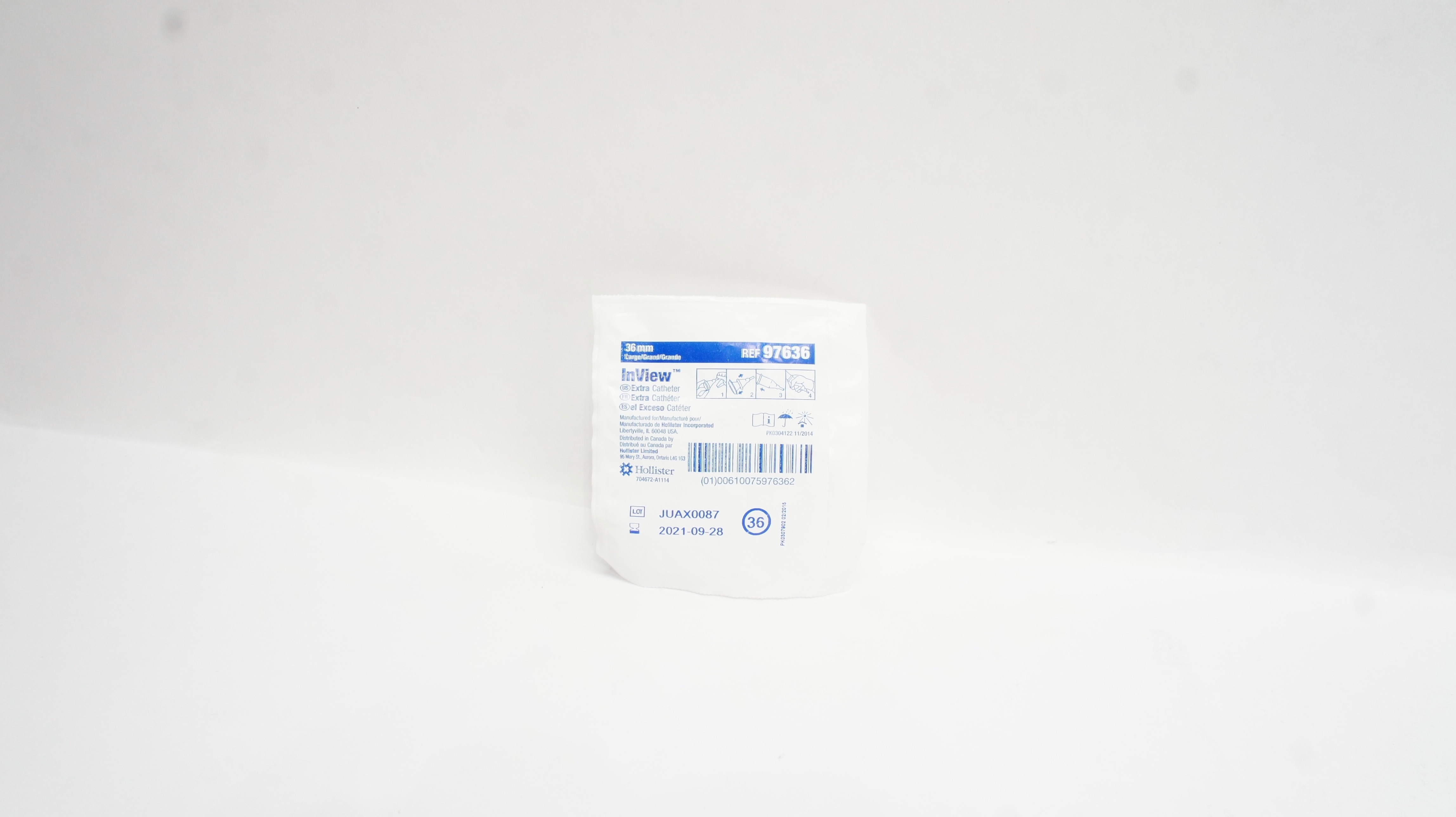 Hollister 97636 InView Extra Male Incontinence Cath. Large 36mm (x)