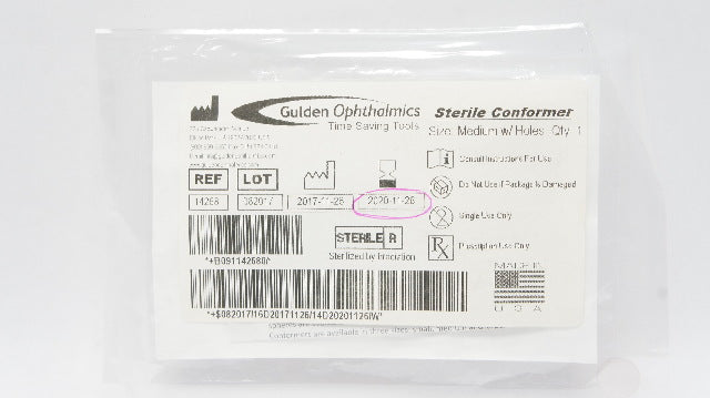 Gulden Opthalmics 14268 Sterile Conformer w/Holes, Medium (x)