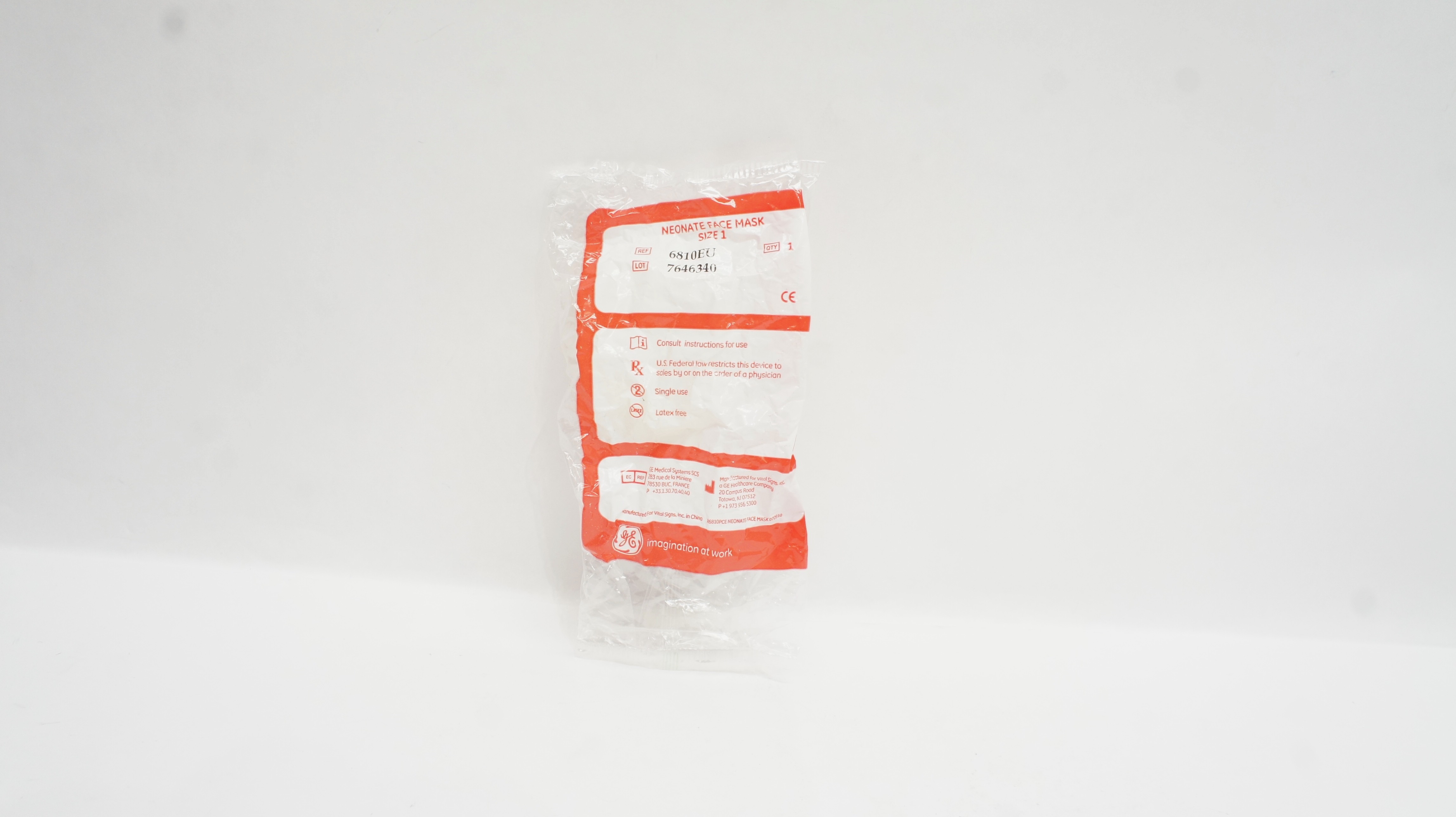 GE Medical 6810EU Vital Signs Neonate Face Mask Size : 1