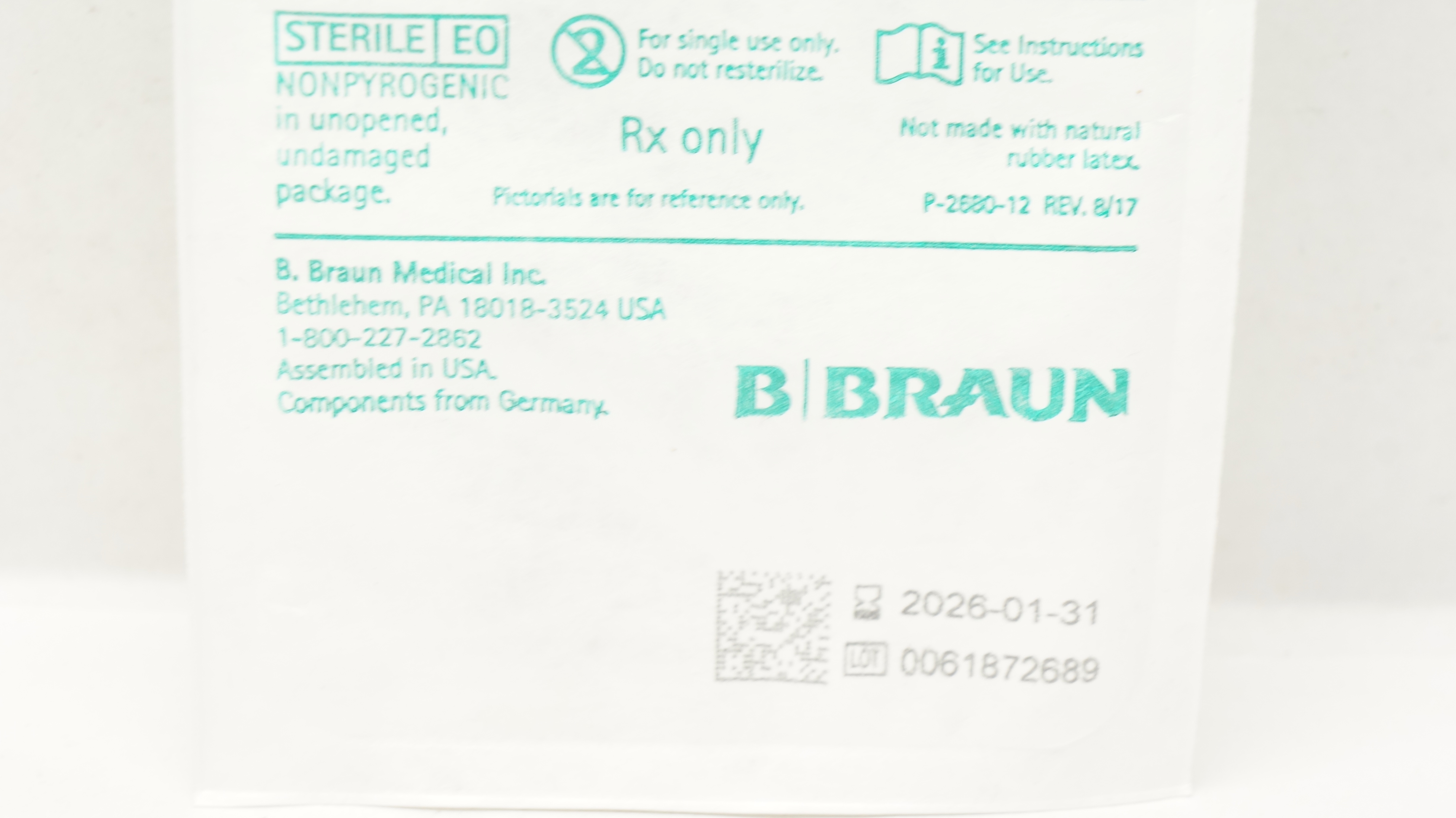 Braun 333540 Perifix Epidural Cath. Set 20 Ga Closed Tip