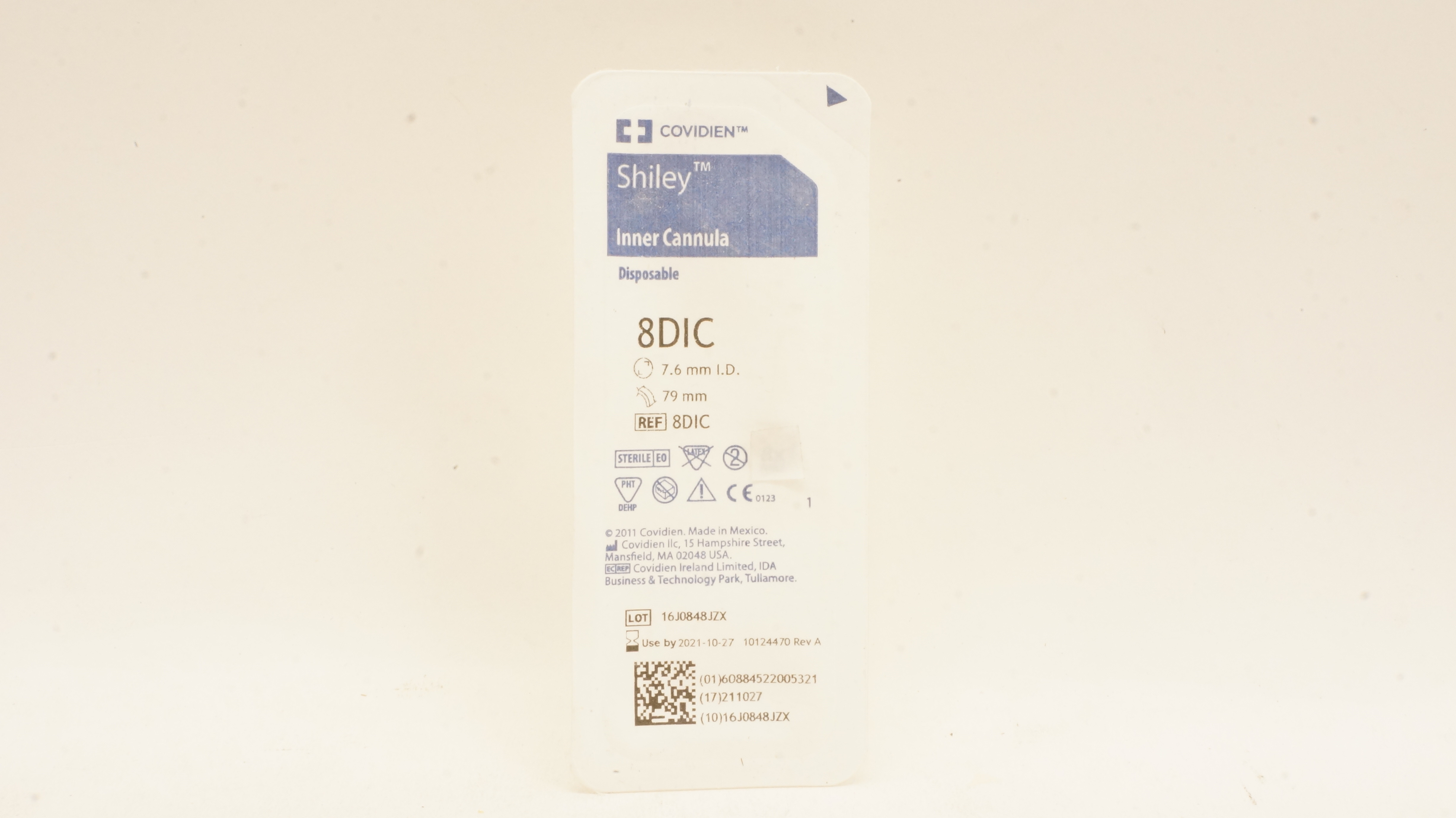 Covidien 8DIC Shiley Inner Cannula Disposable 7.6mm I.D. x 79mm (x)