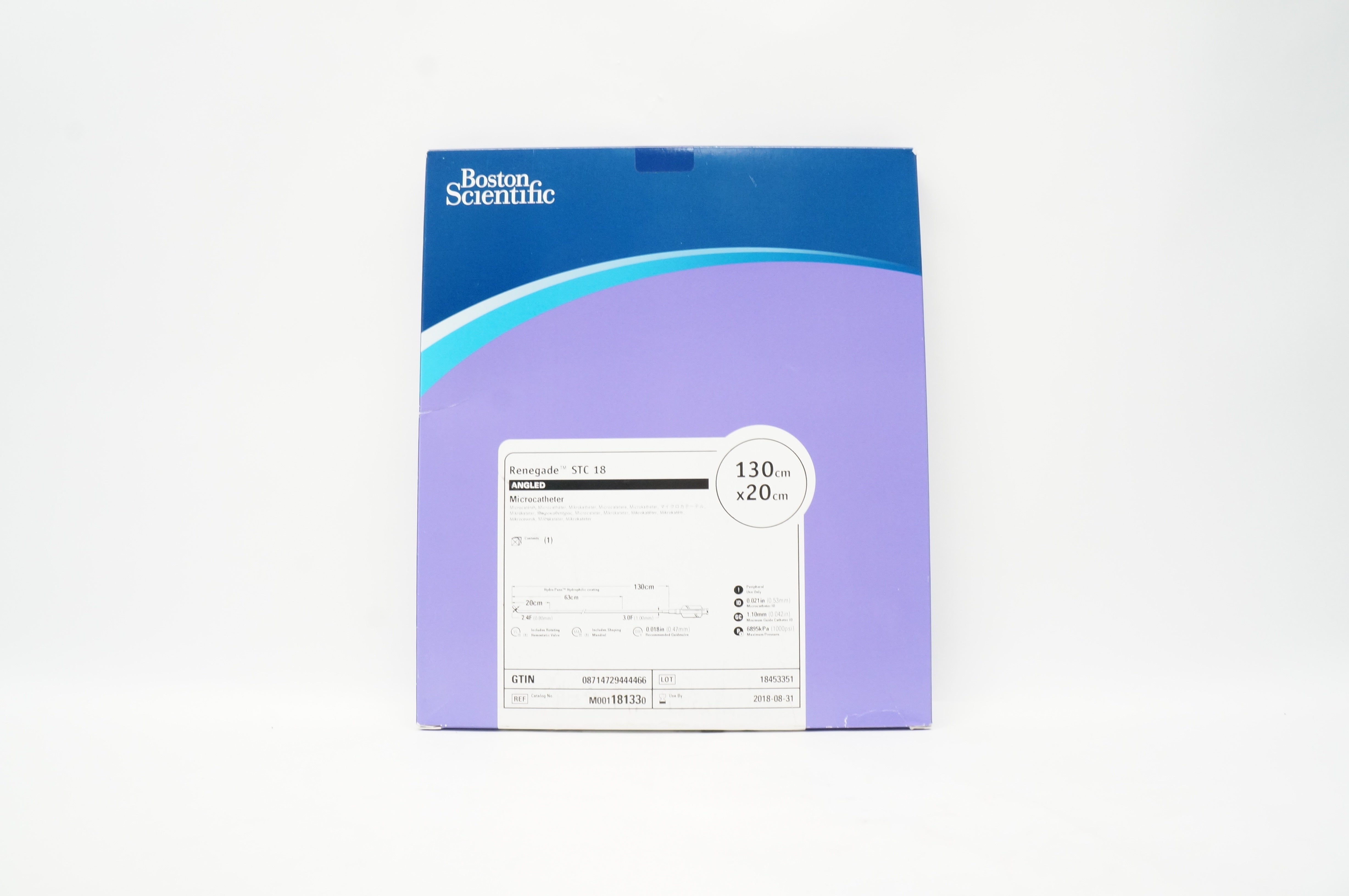 Boston Scientific 18133 Renegade STC 18 Straight Microcath. 2.4F x 130 cm (x)