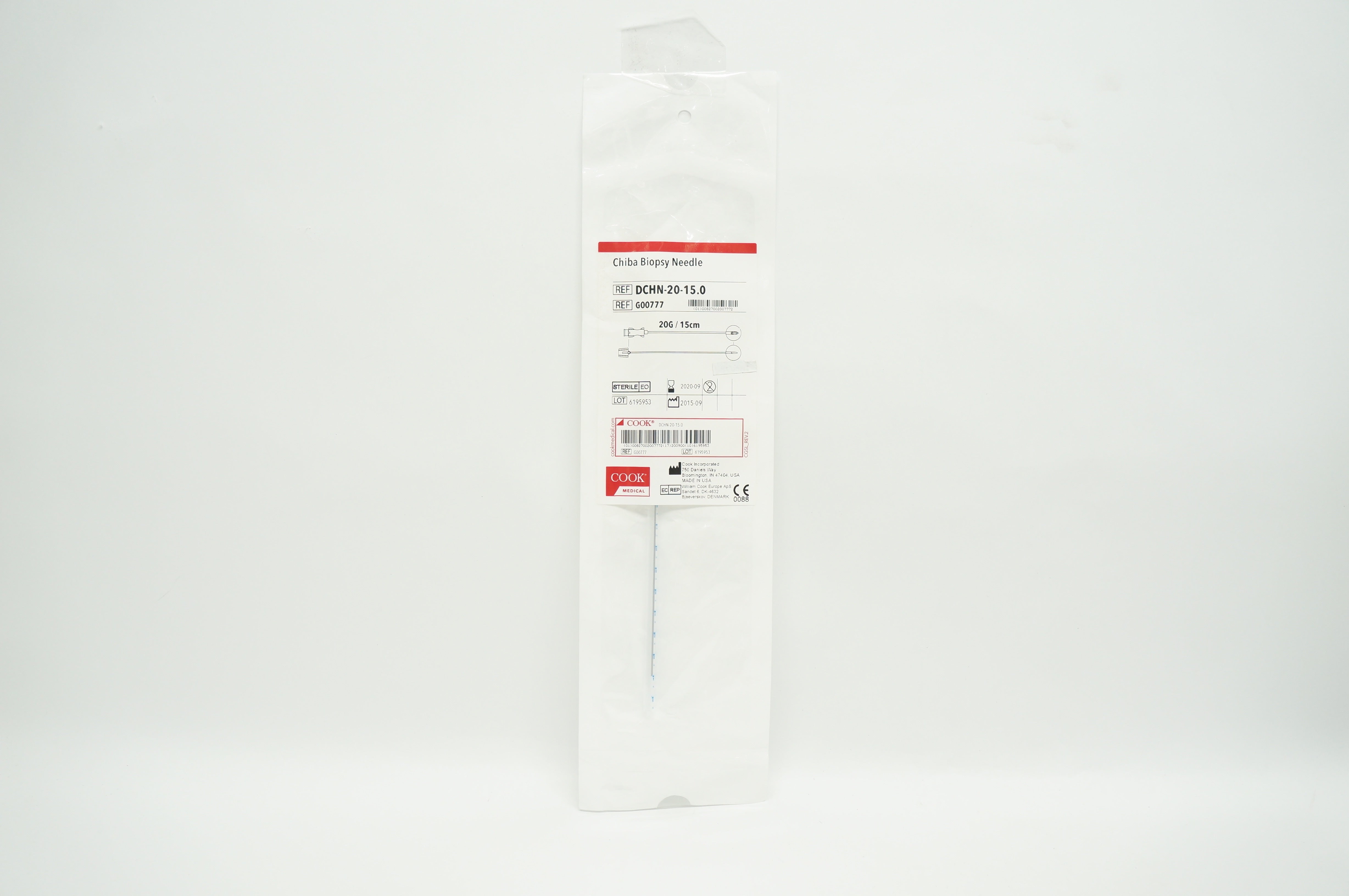 Cook Medical G00777 Chiba Biopsy Ndle 20G x 15 cm (x)