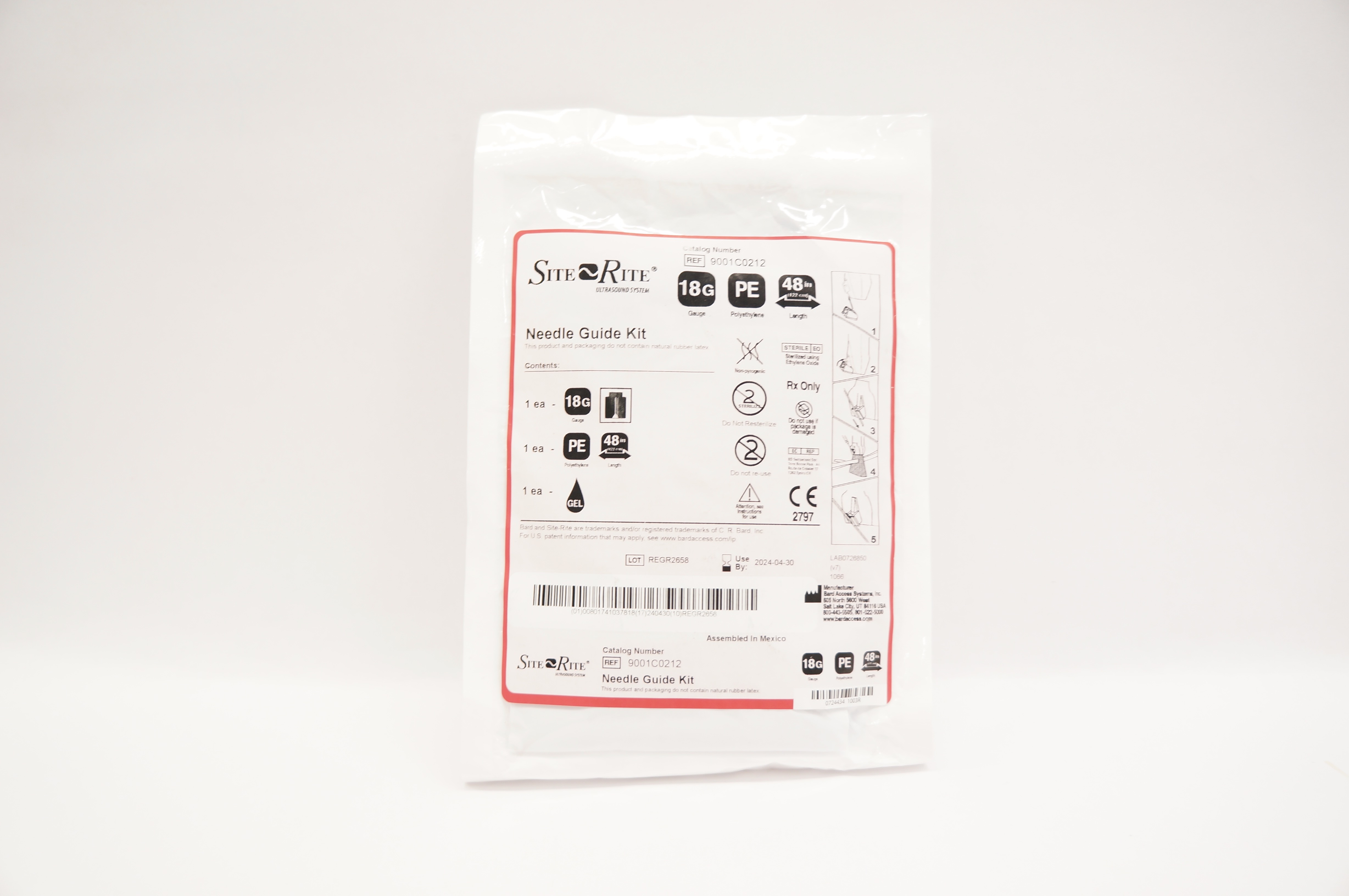 Bard 9001C0212 Site Rite Ndle Guide Kit 18G x 48inch