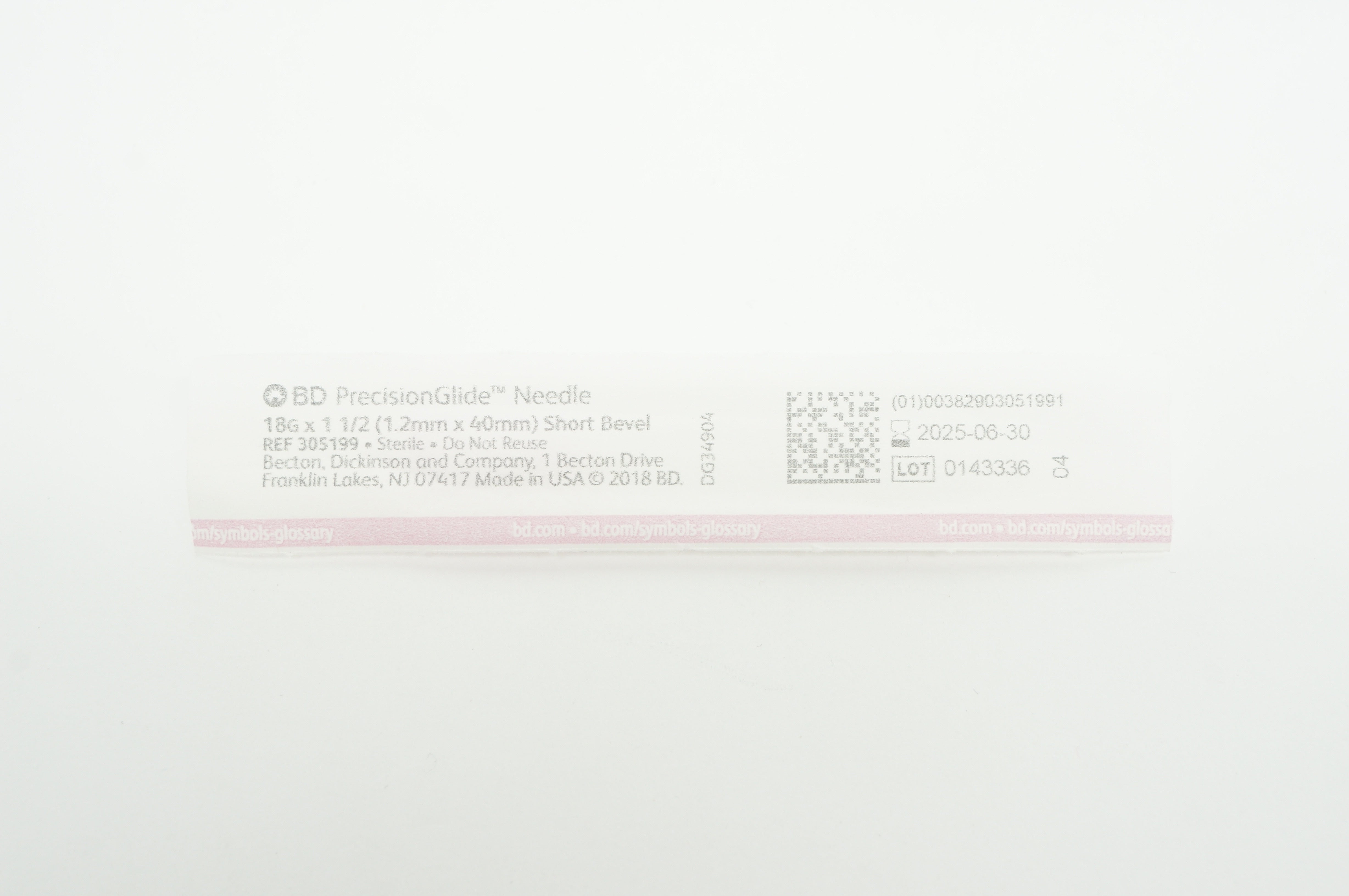 BD 305199 PrecisionGlide Ndle. 18G x 1-1/2inch