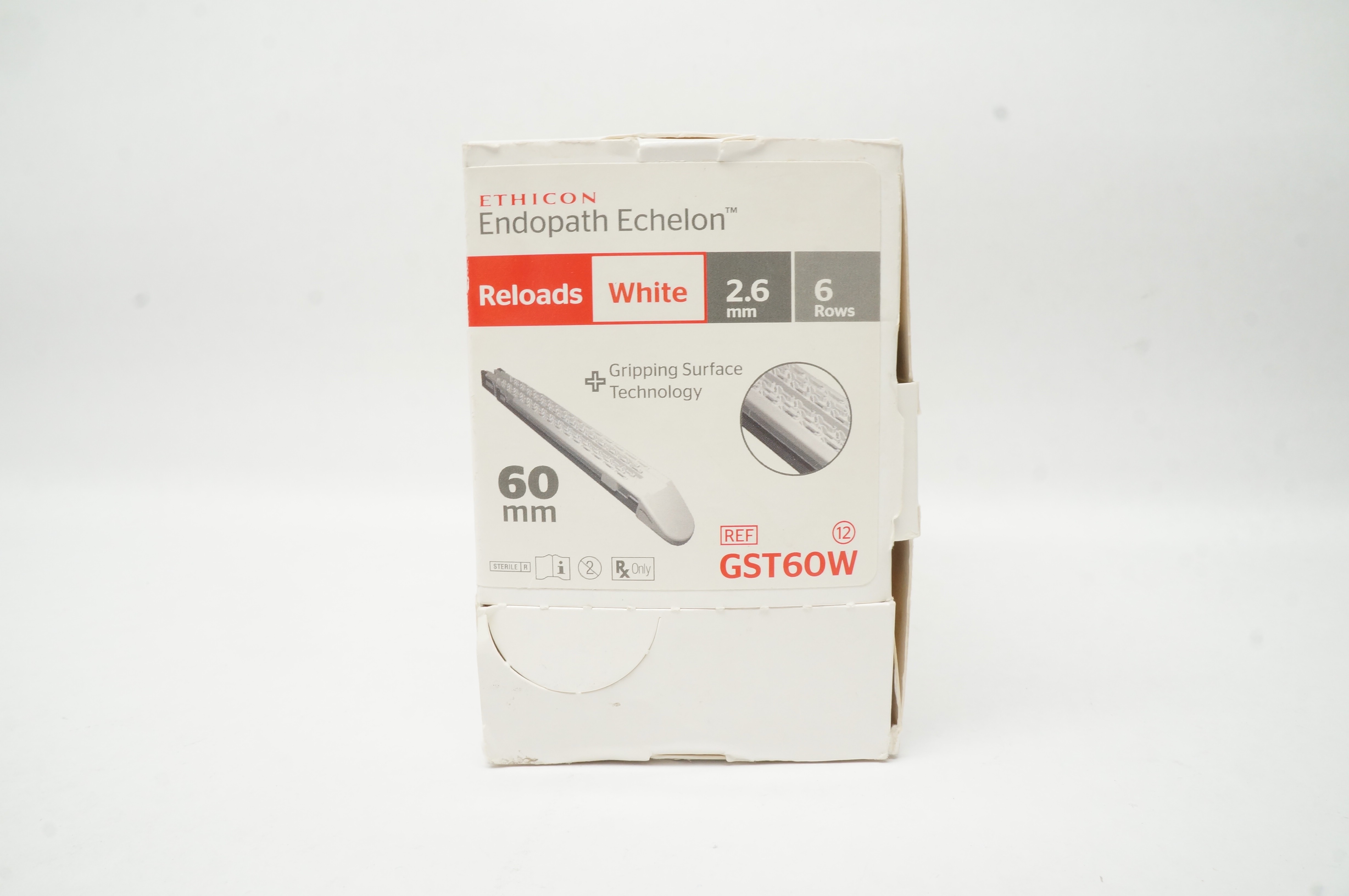 Ethicon GST60W Endopath Echelon Reloads 2.6mm x 60mm 6 Rows - Box of 12 (x)