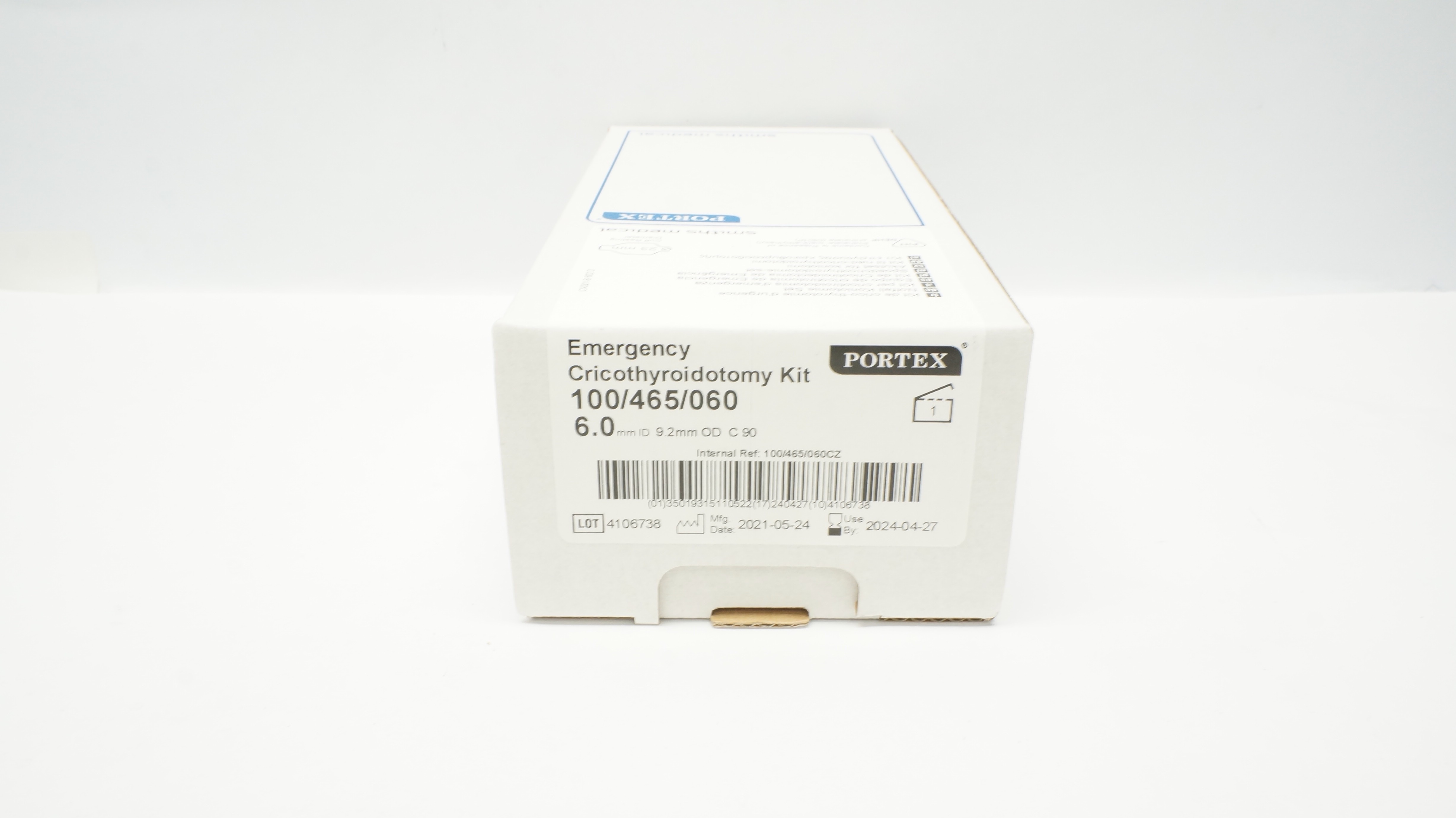 Smiths Medical 100/465/060CZ Emergency Cricothyroidotomy Kit 6.0mmx 9.2mmx 90(x)