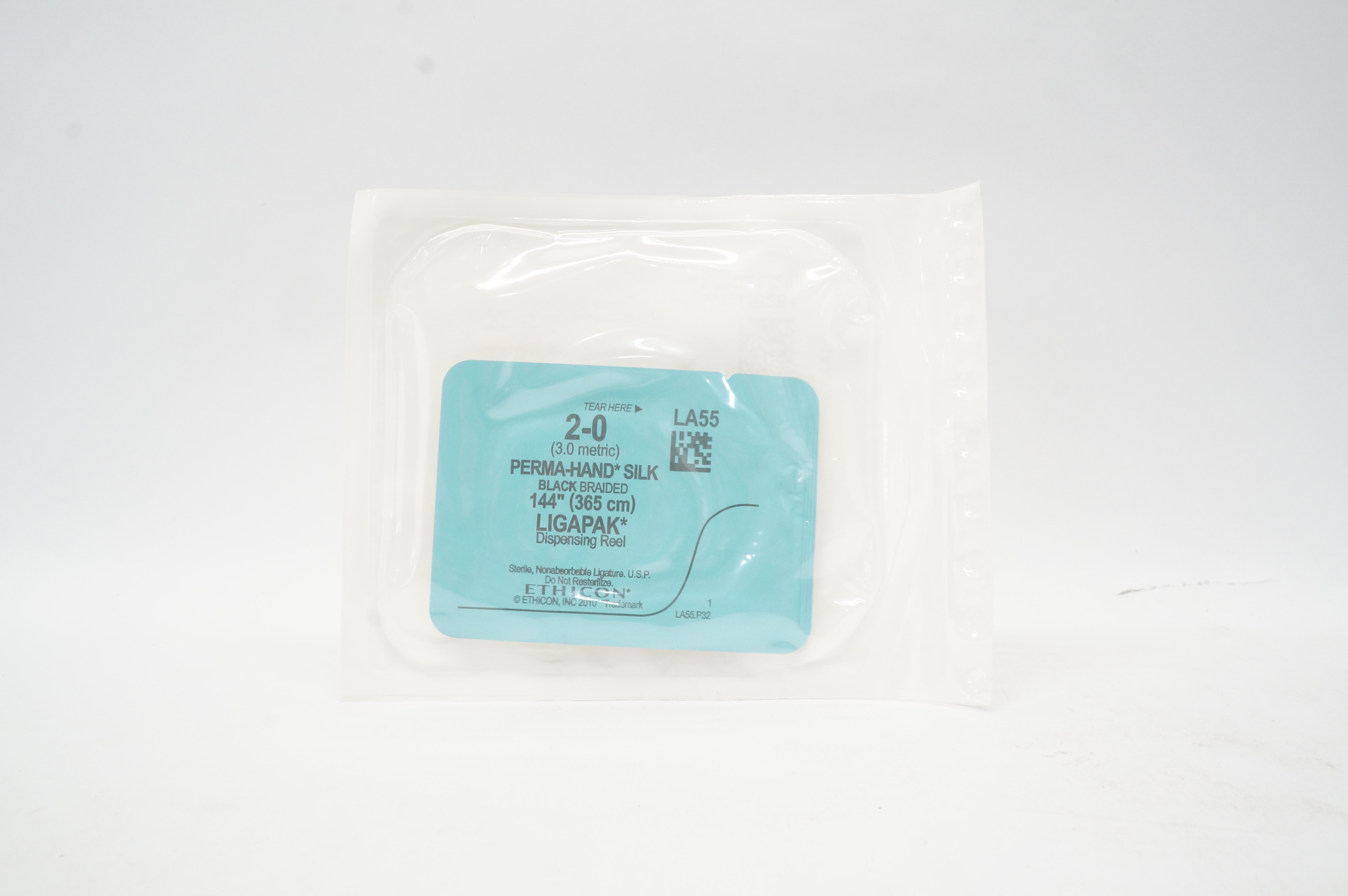 Ethicon LA55 2-0 Perma-Hand Silk, Ligapak Dispensing Reel 144 inch (x)