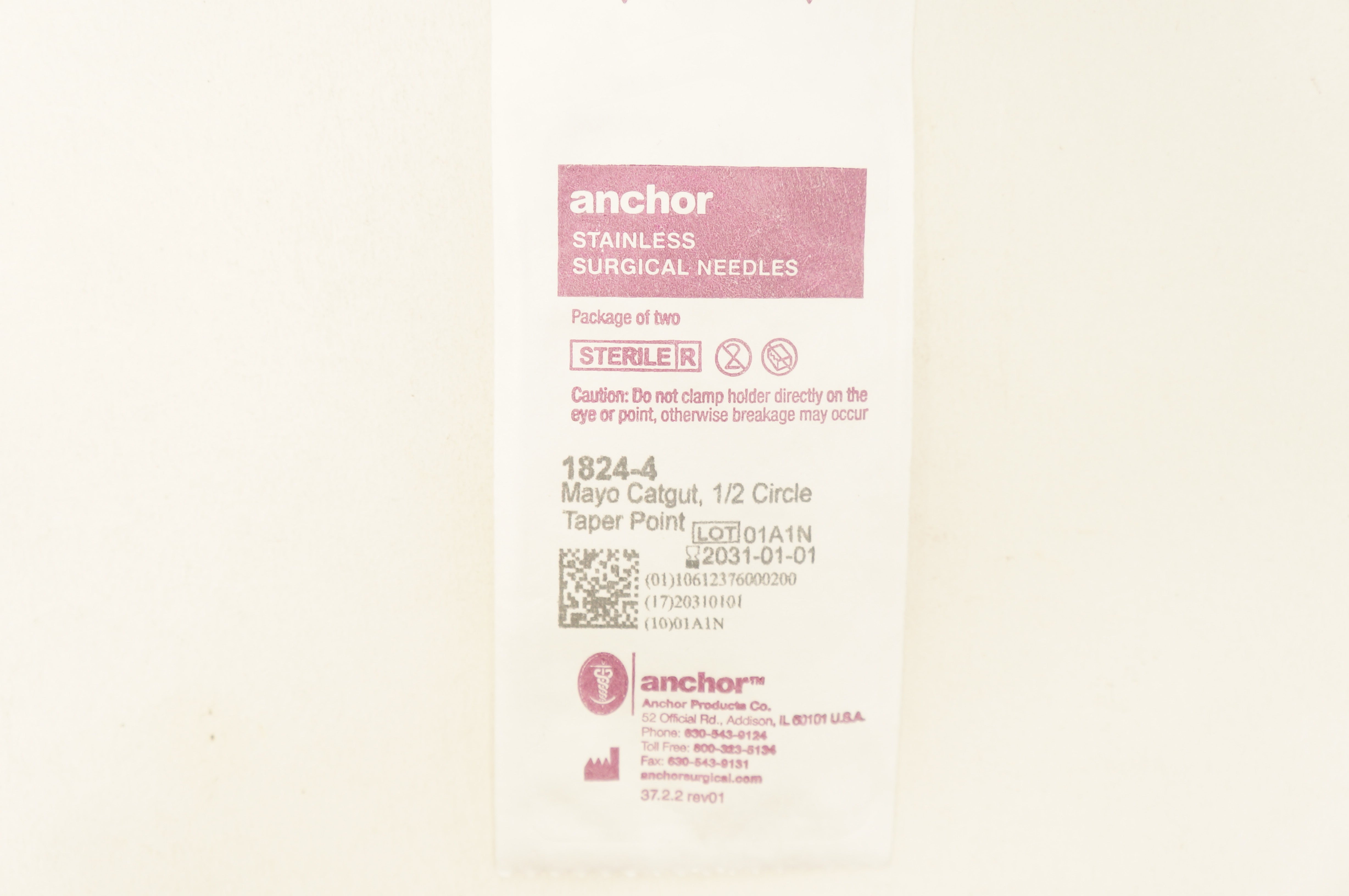 Anchor Products 1824-4 Stainless Surgical Ndles - Pack of 2