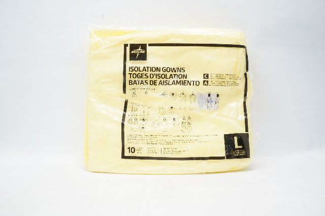 Medline Isolation Gowns Large - Pack of 7