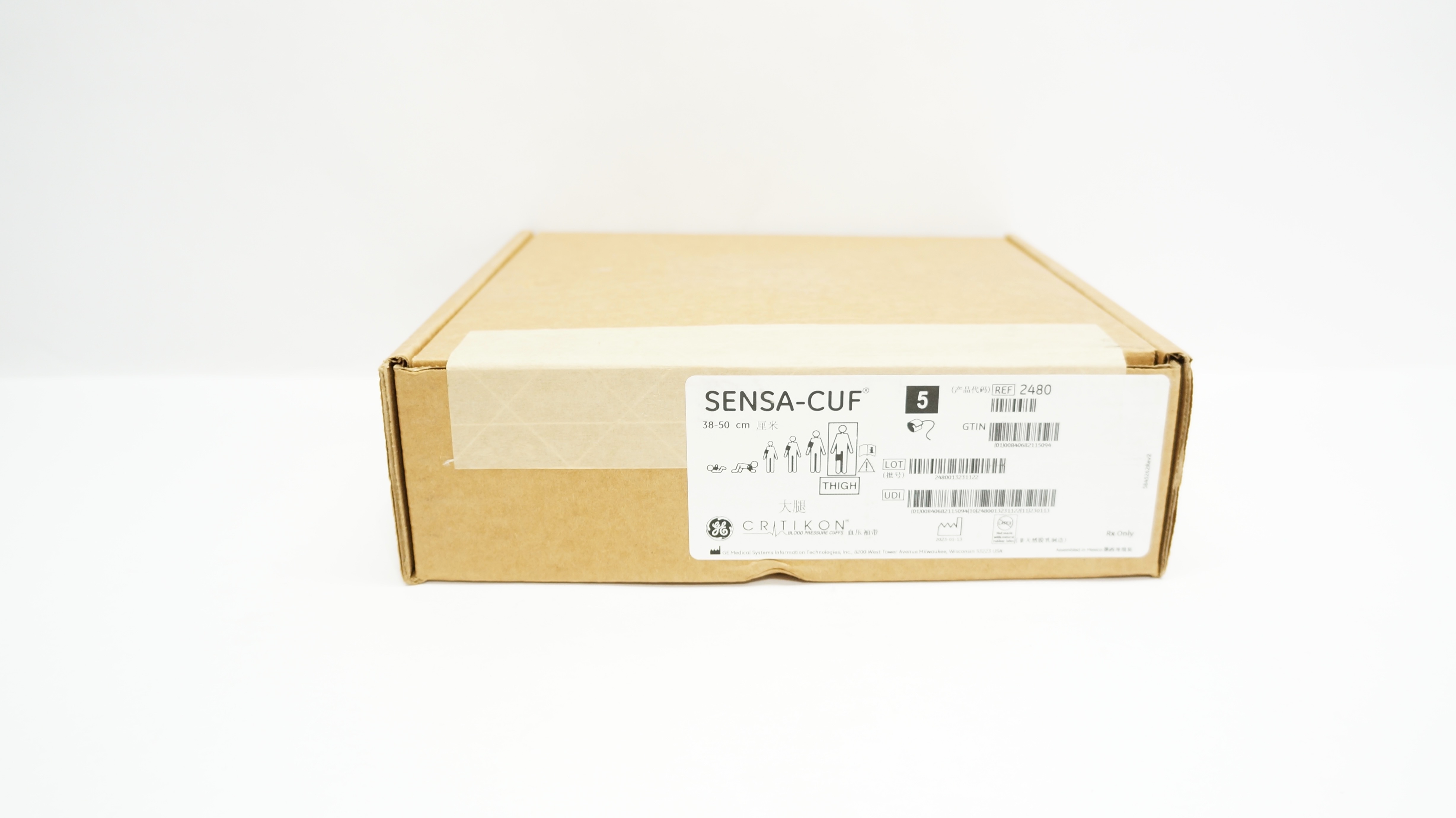 GE Medical 2480 Critikon Blood Pressure Cuffs Sensa-Cuf 38-50cm - Box of 5