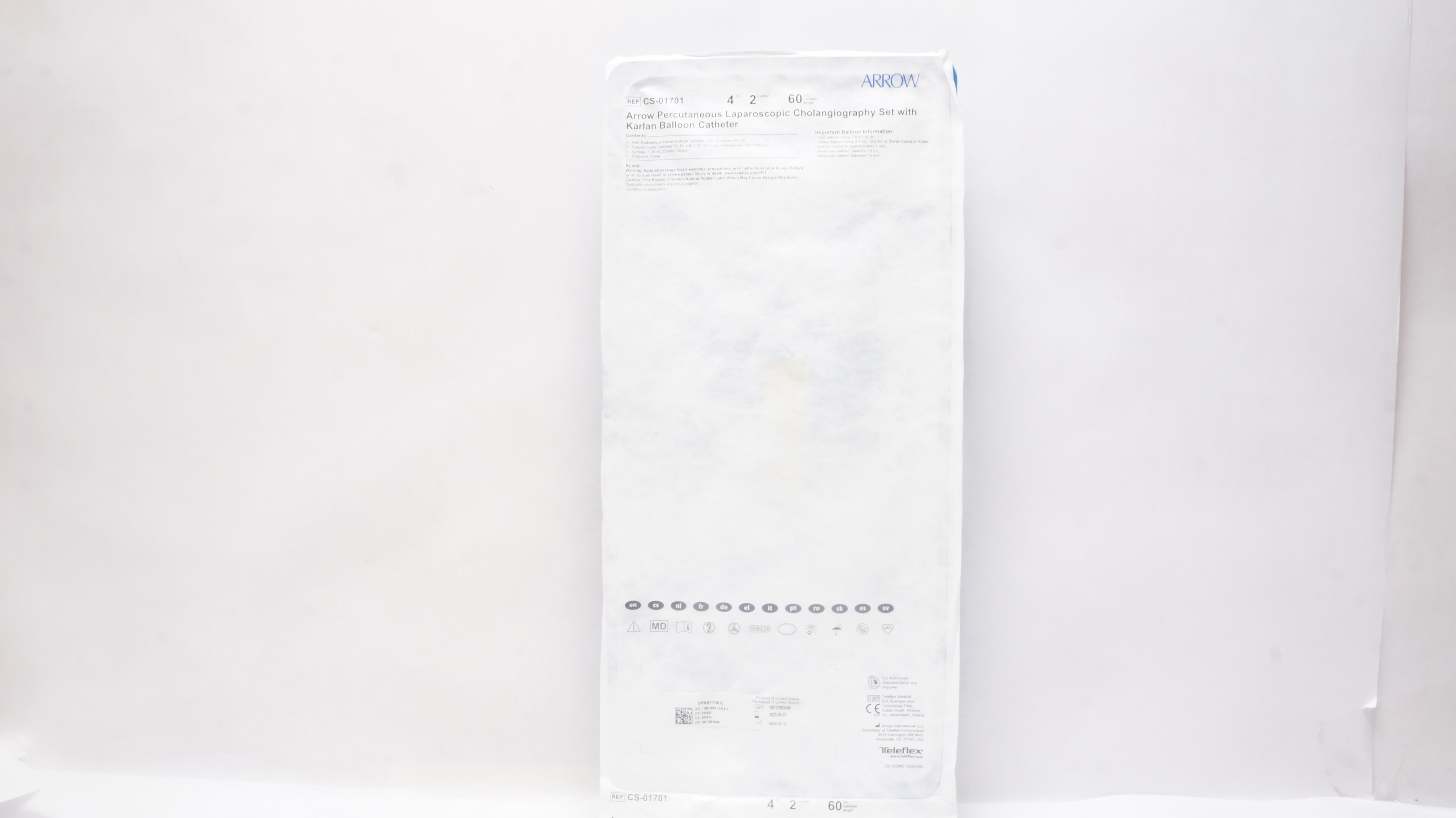 Arrow CS-01701 Laparoscopic Cholangiography Set Karlan Balloon Cath.4F x 60cm(x)