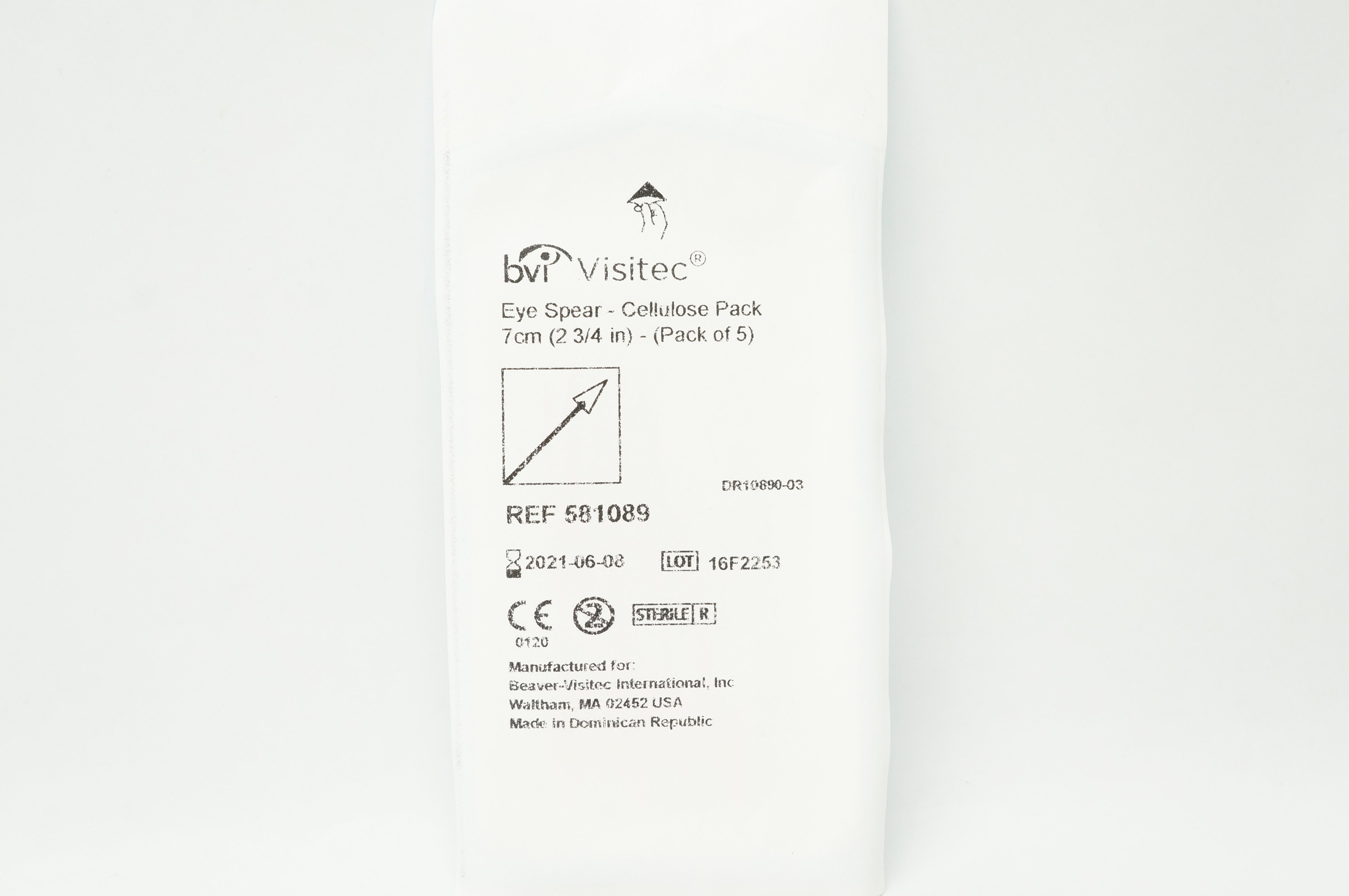 BVI Beaver 581089 Visitec Eye Spear Cellulose Pack 23/4inch (x