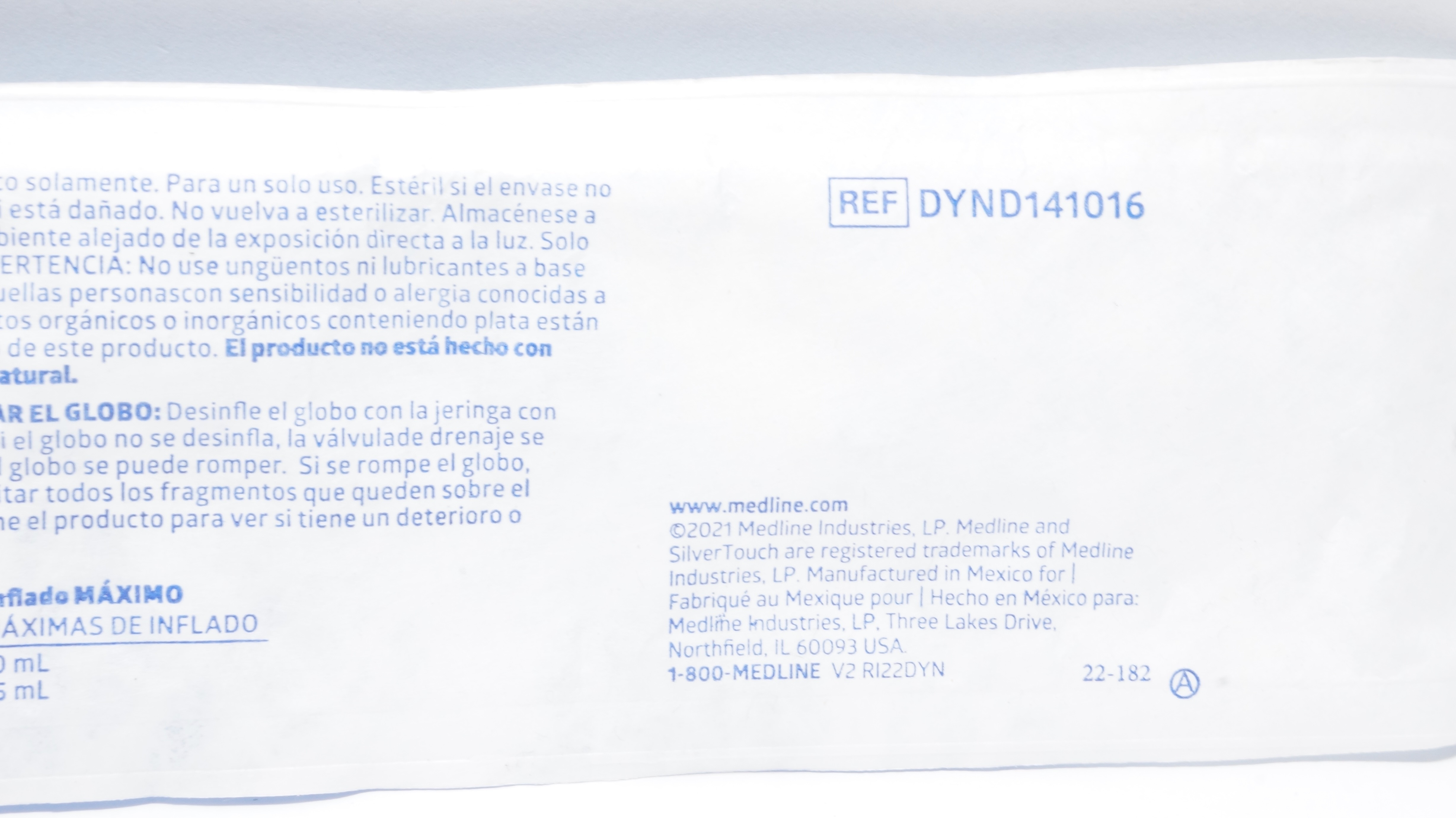 Medline DYND141016 SilverTouch 100% Silicone Foley Cath. 2-Way 16Fr x 10ml (x)