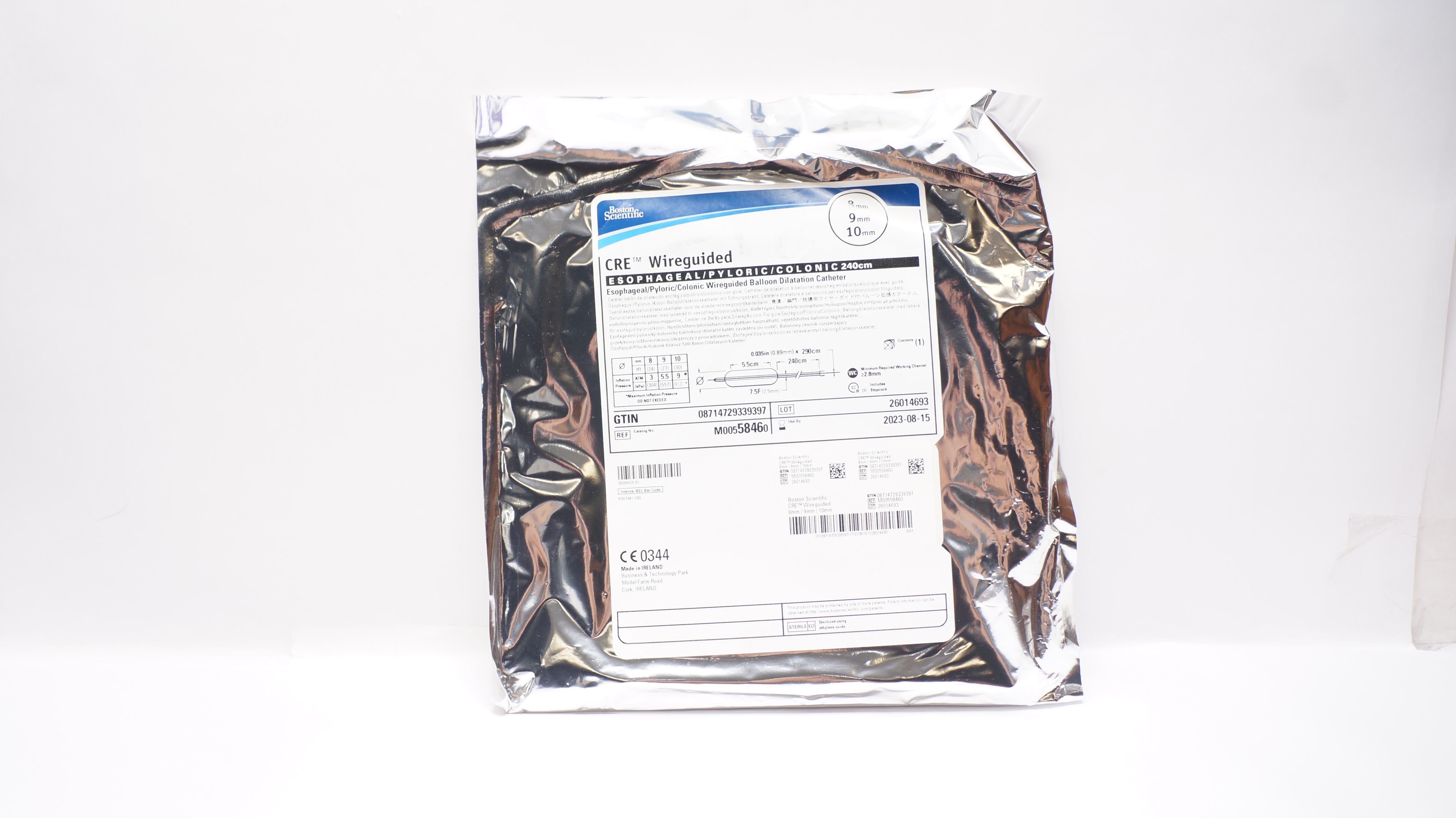 Boston Scientific M00558460 CRE Wireguided Balloon Dilatation Cath. 8x9x10mm (x)
