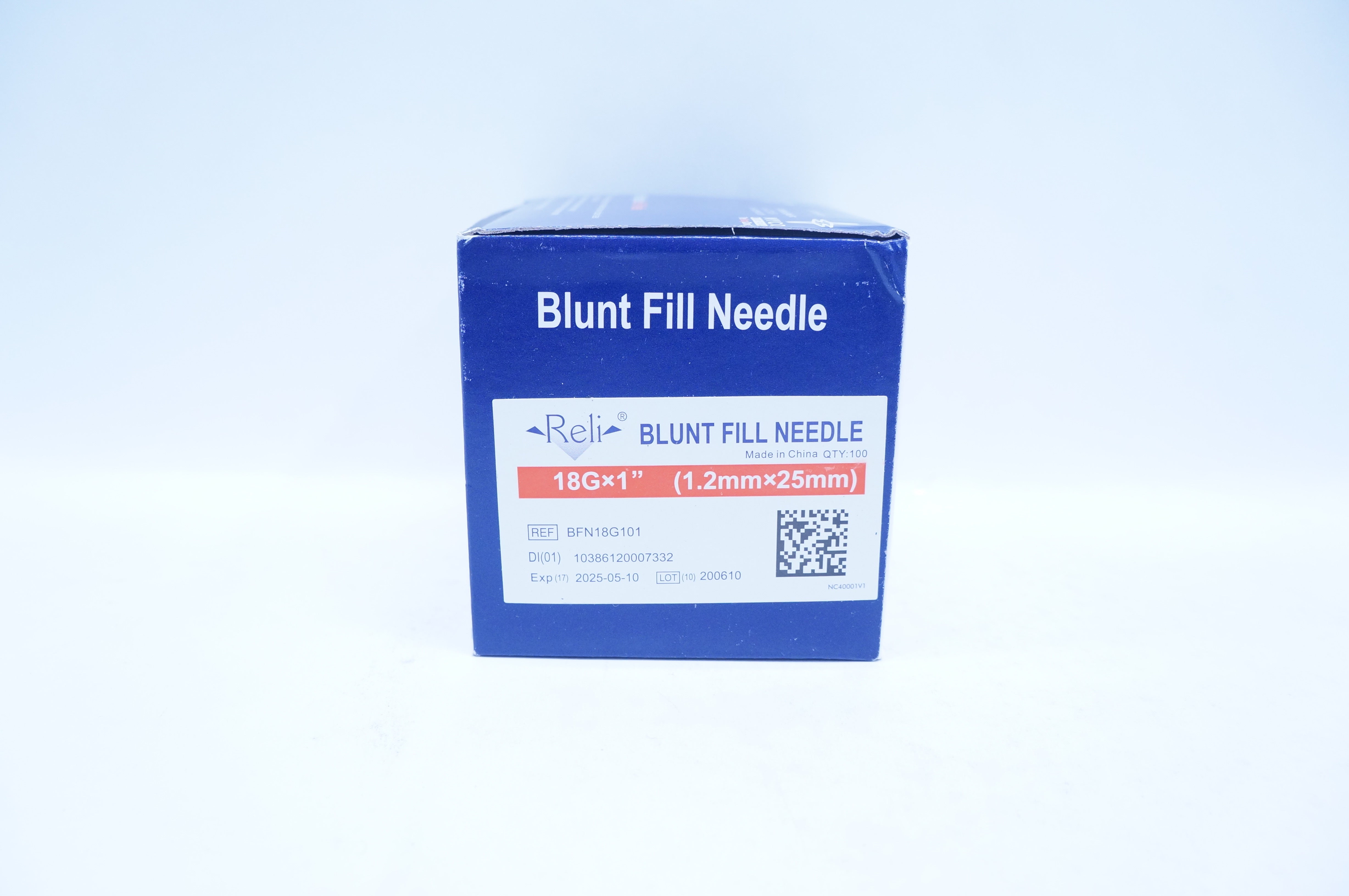 Myco Medical BFN18G101 Reli Blunt Fill Ndle 18G x 1 inch - Box of 100