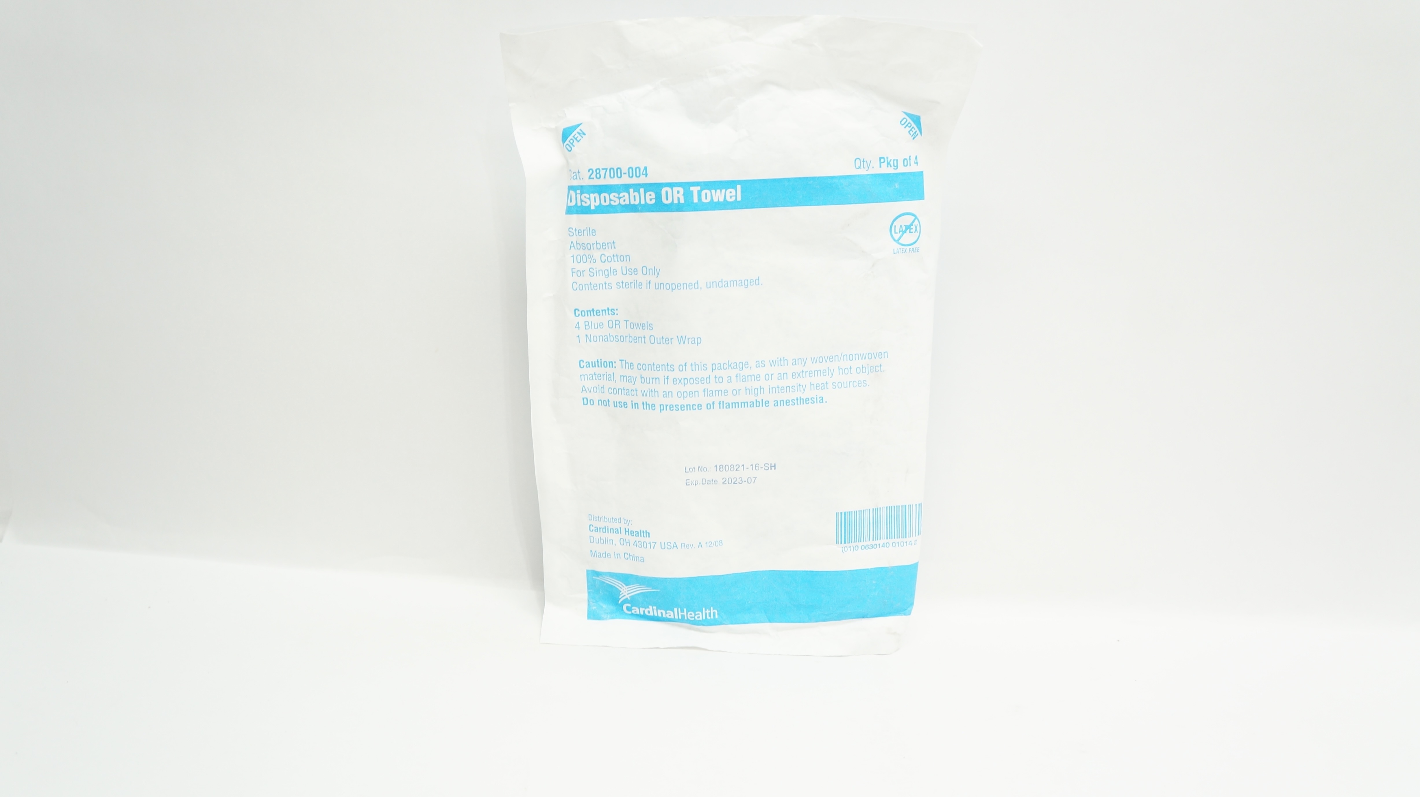 Cardinal Health 28700-004 Disposable OR Towel (x) - Pack of 4