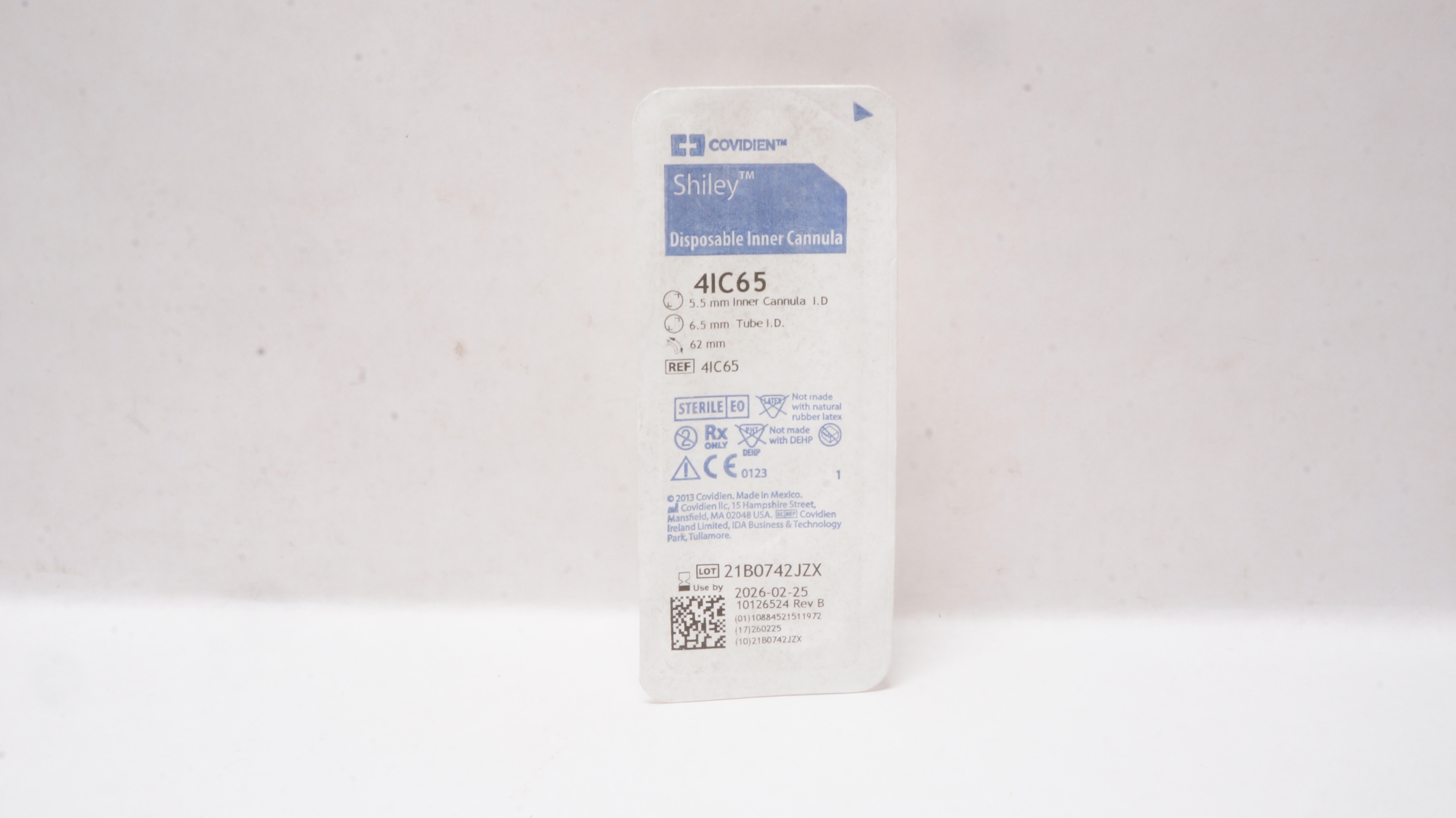 Covidien 4IC65 Shiley Disposable Inner Cannula 5.5mm ID x 6.5mm Tube ID x 62mm