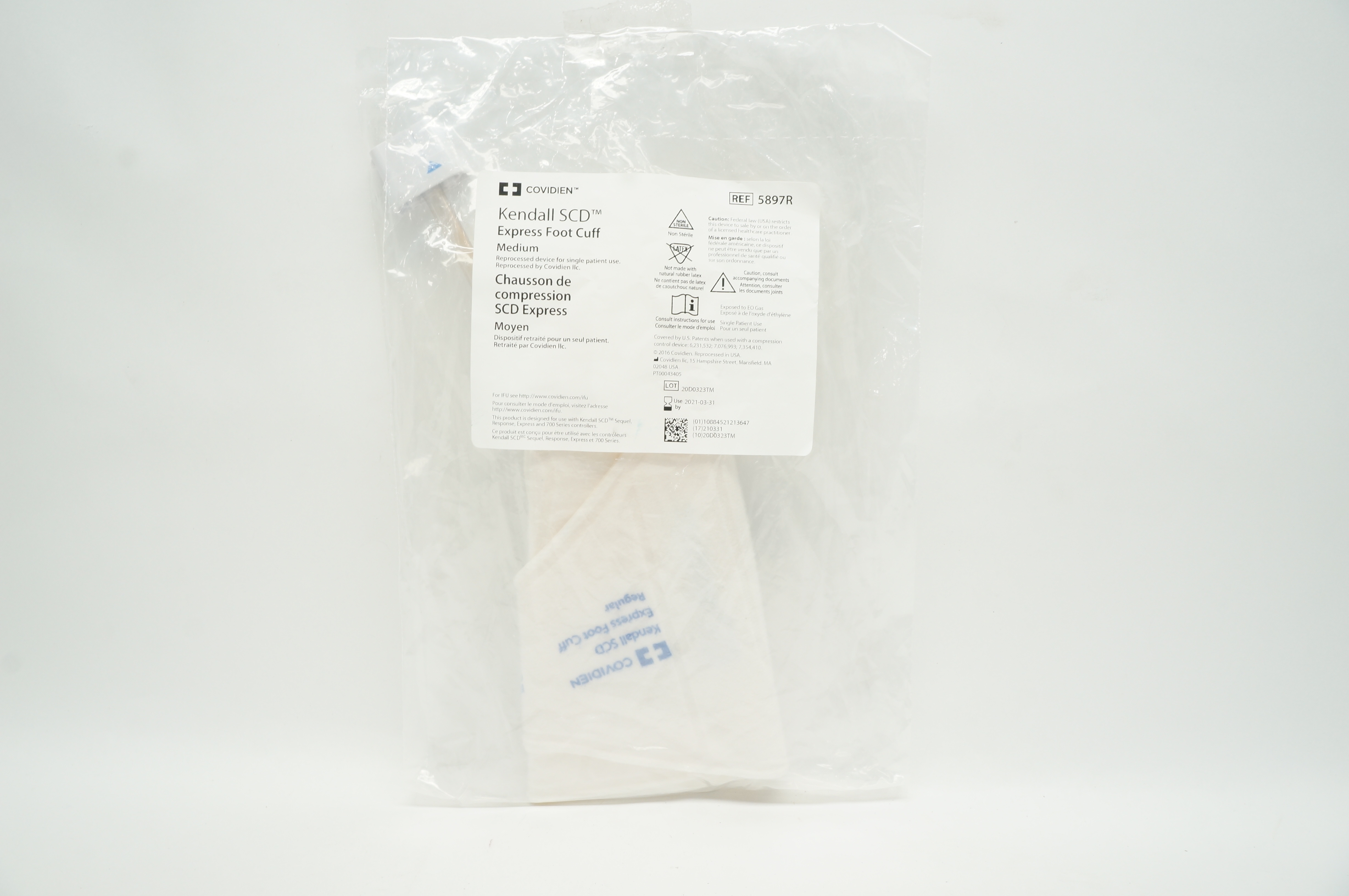Covidien 5897R Kendall SCD Express Foot Cuff Medium (x)