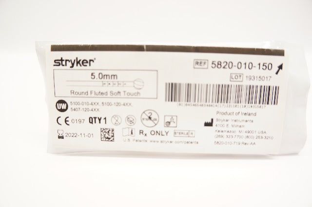 Stryker 5820-010-150 Round Fluted Bur Soft Touch 5.0 mm (x)