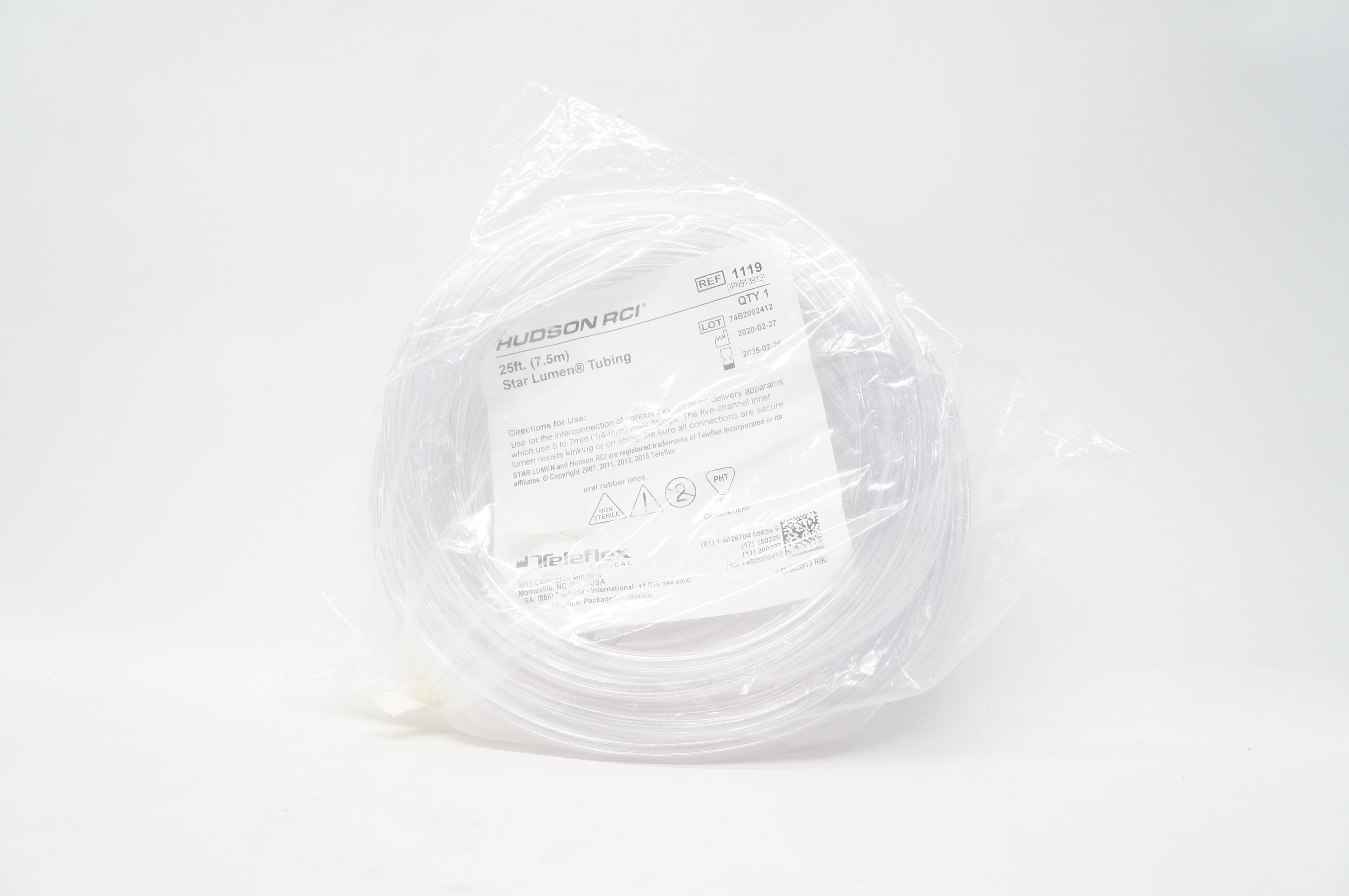 Teleflex 1119 Hudson RCI Star Lumen Tubing 25 ft.