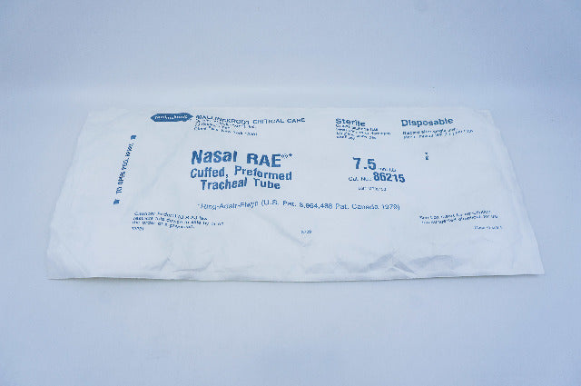 Mallinckrodt 86215 Nasal RAE Preformed Tracheal Tube, Cuffed 7.5mm ID