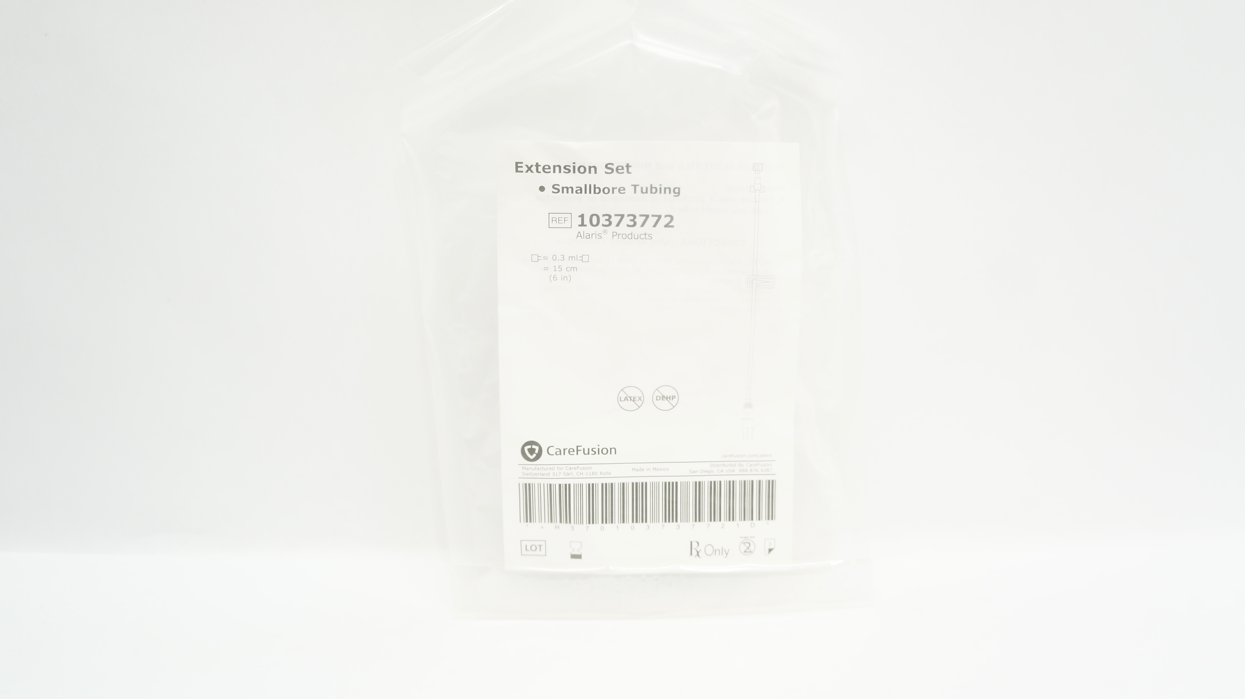 BD 10373772 Extension Set Smallbore Tubing 6In