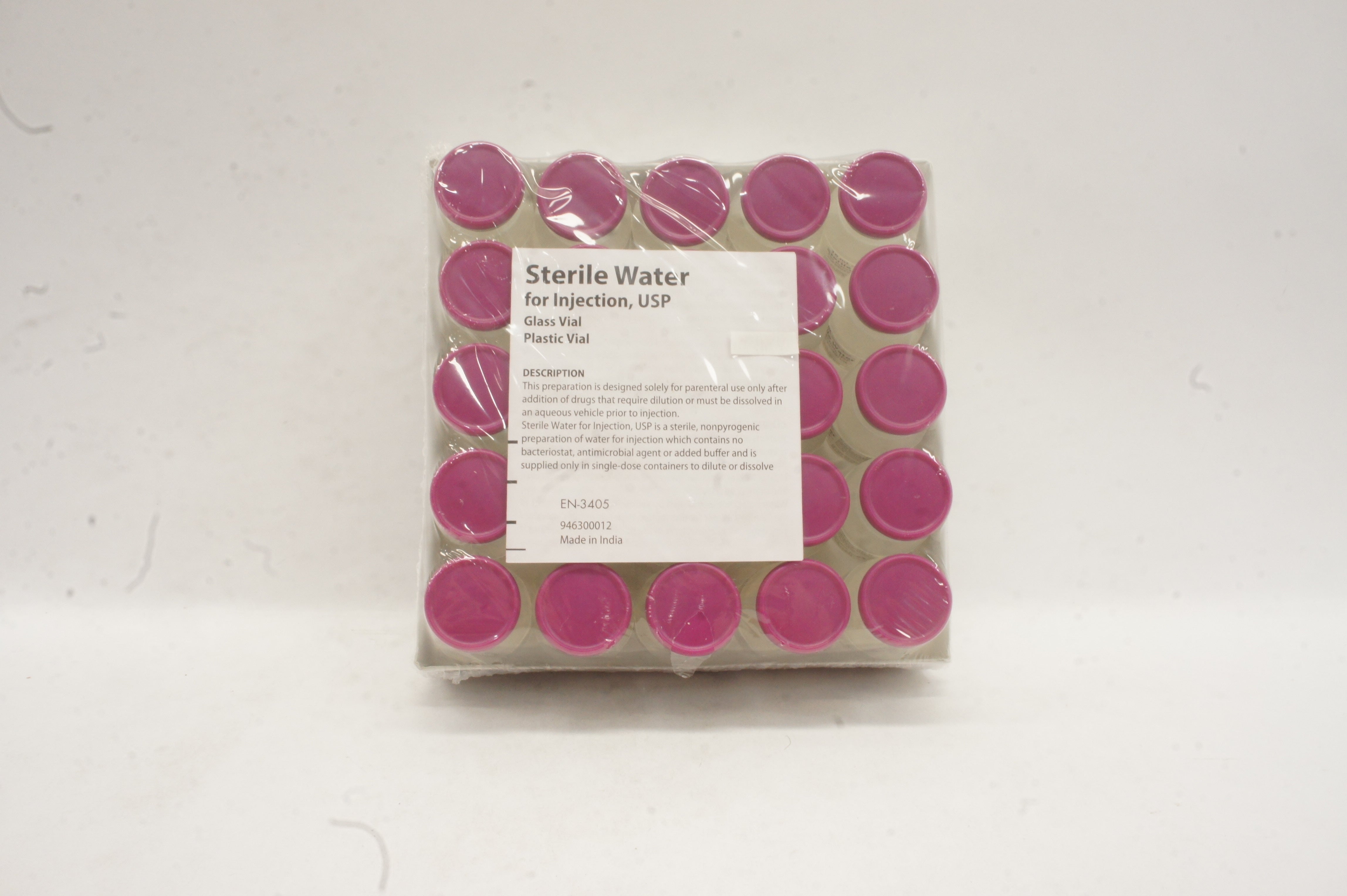 Hospira CA3425 Sterile Water for Injection USP 10ml Pack of 25