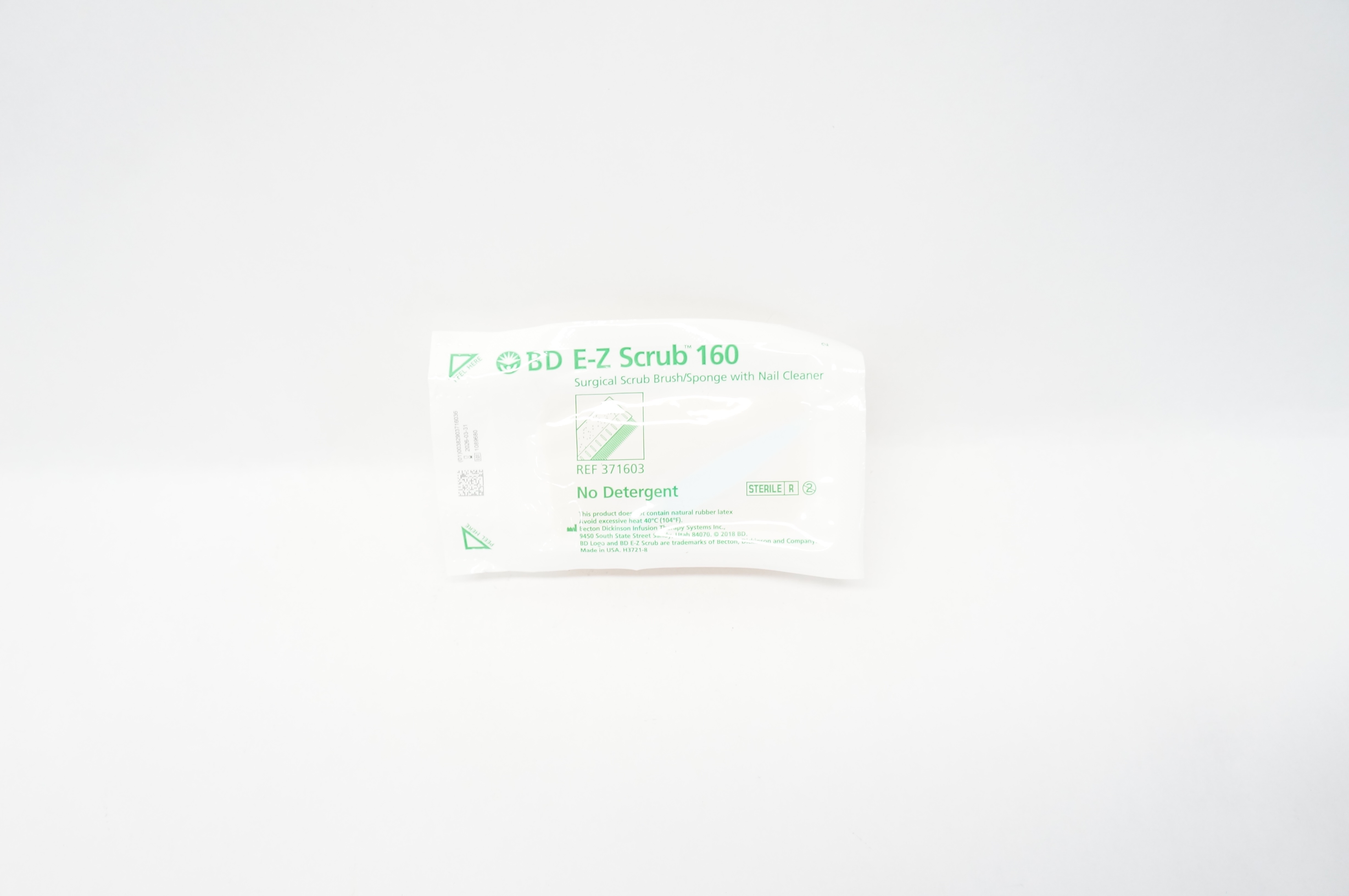 BD 371603 E-Z Scrub 160 Surgical Scrub Brush/Sponge W/ Nail Cleaner