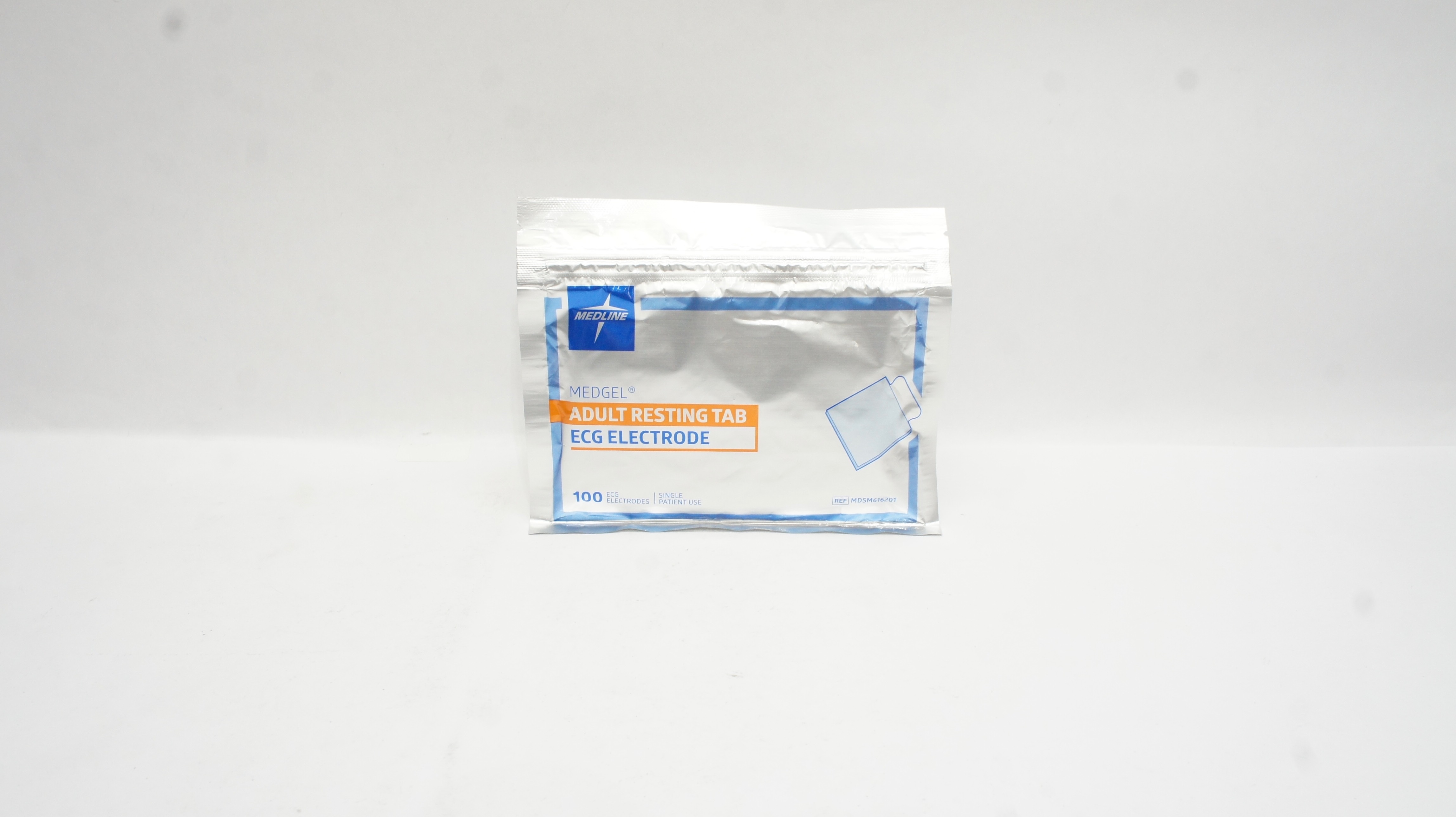Medline MDSM616201 Medgel Adult Resting Tab ECG Electrode - Pack of 100