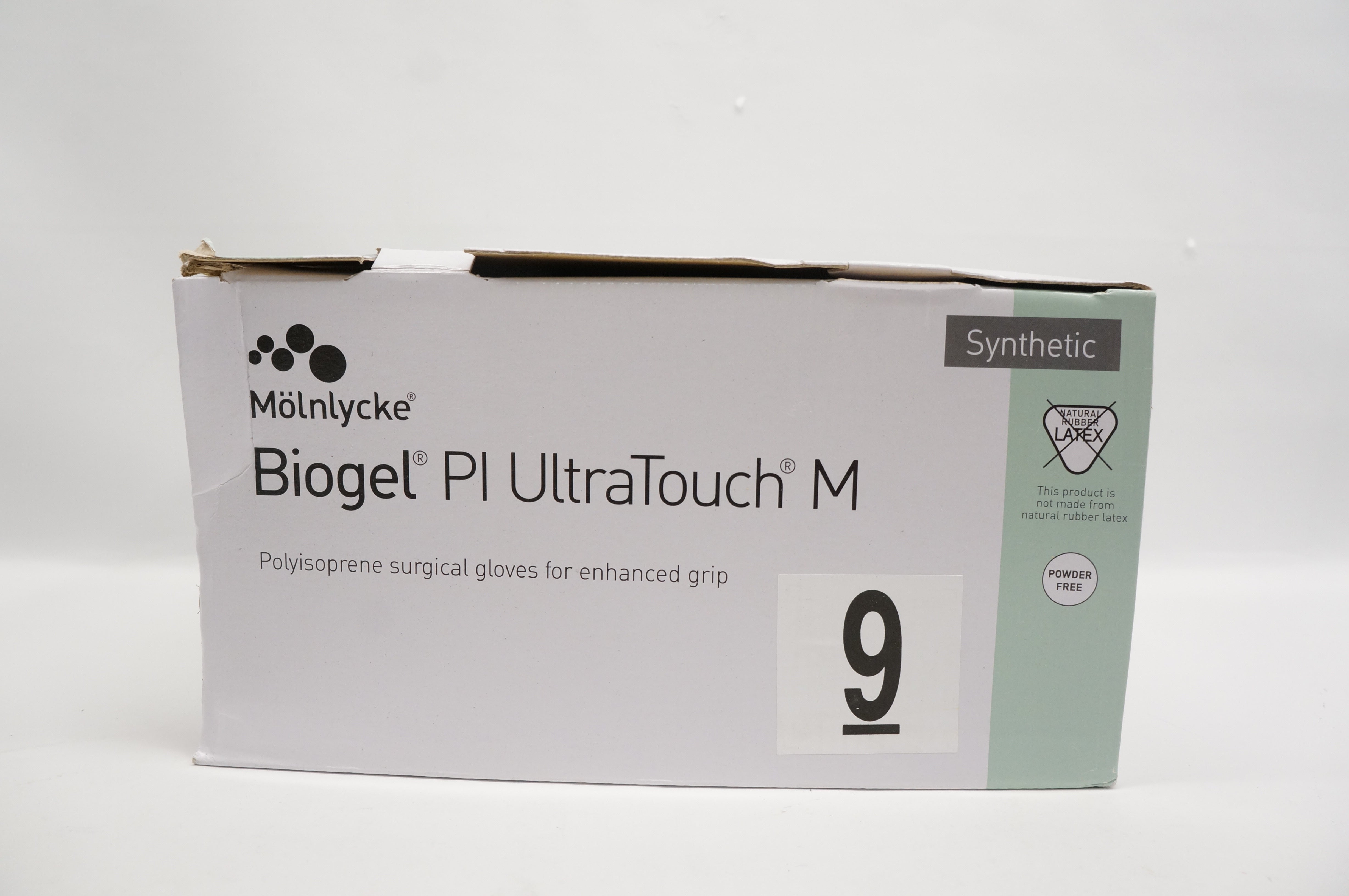 Molnlycke Healthcare 42690 Biogel Pl Ultra Touch M Gloves, Size 9 - Box of 40