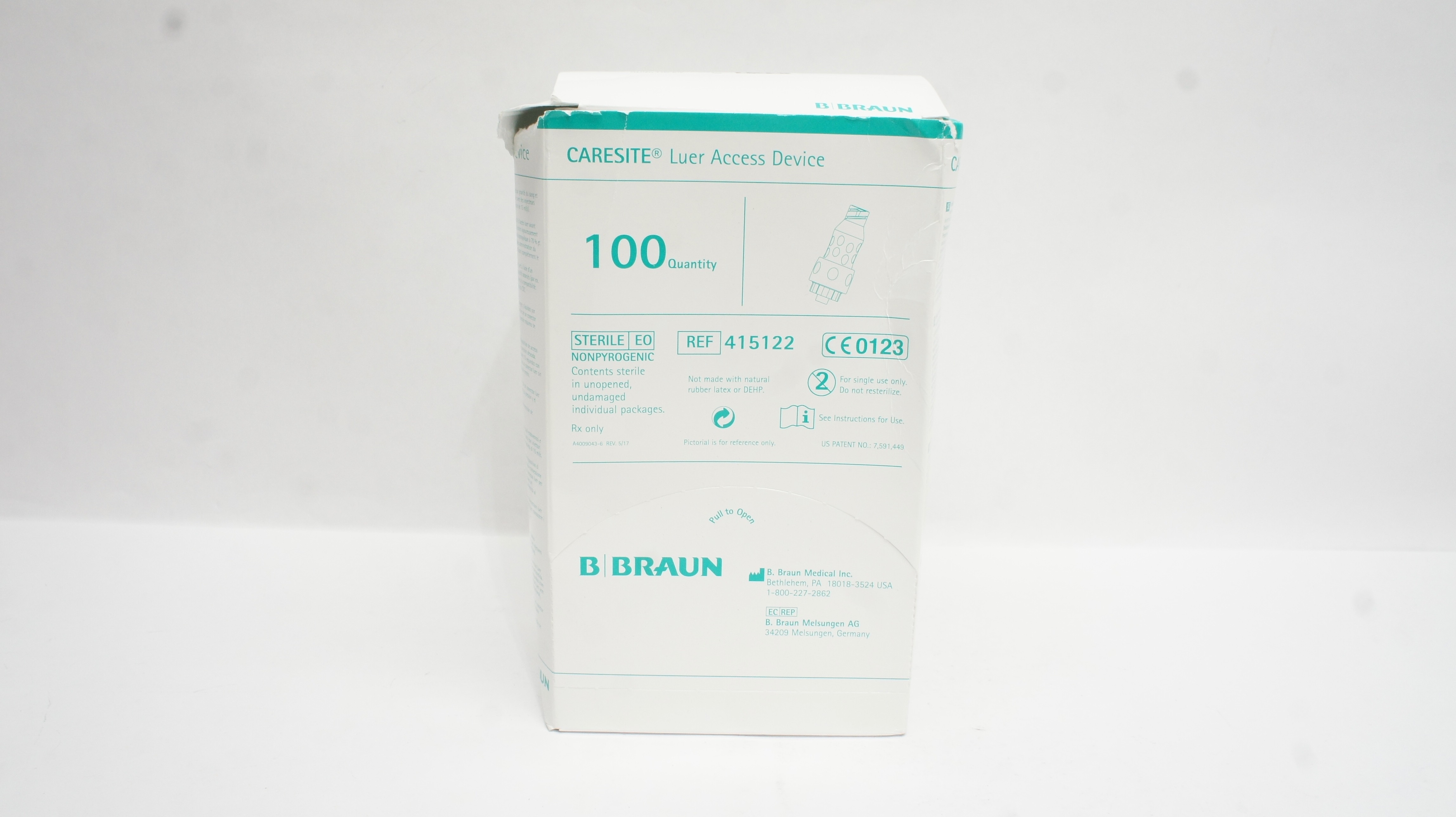 Braun 415122 Caresite Luer Access Device - Box of 100