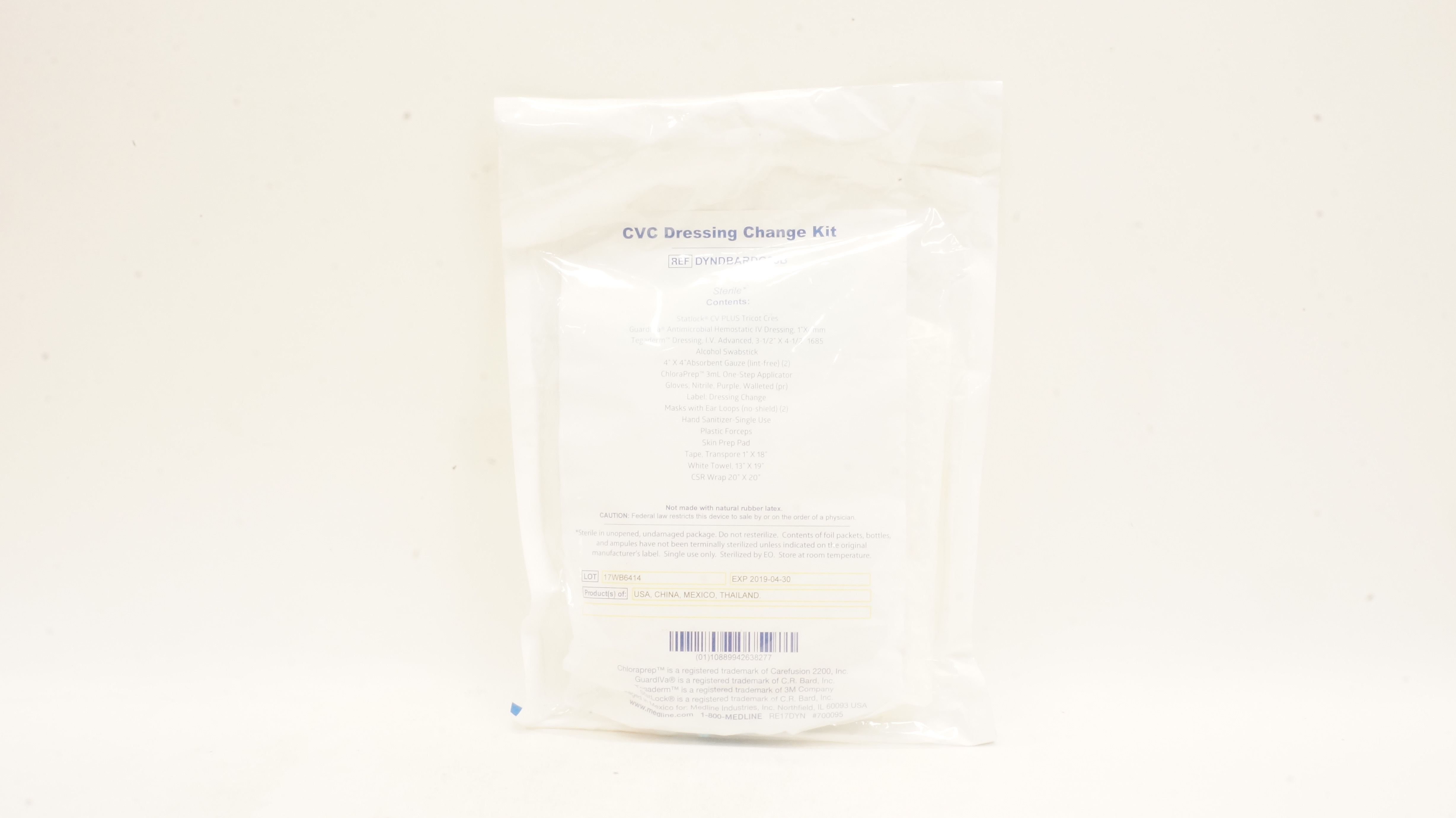 Kit Basic Cvc Dressing Change Medline DYNDBARDG33C CVC Dressing Change Kit (x)