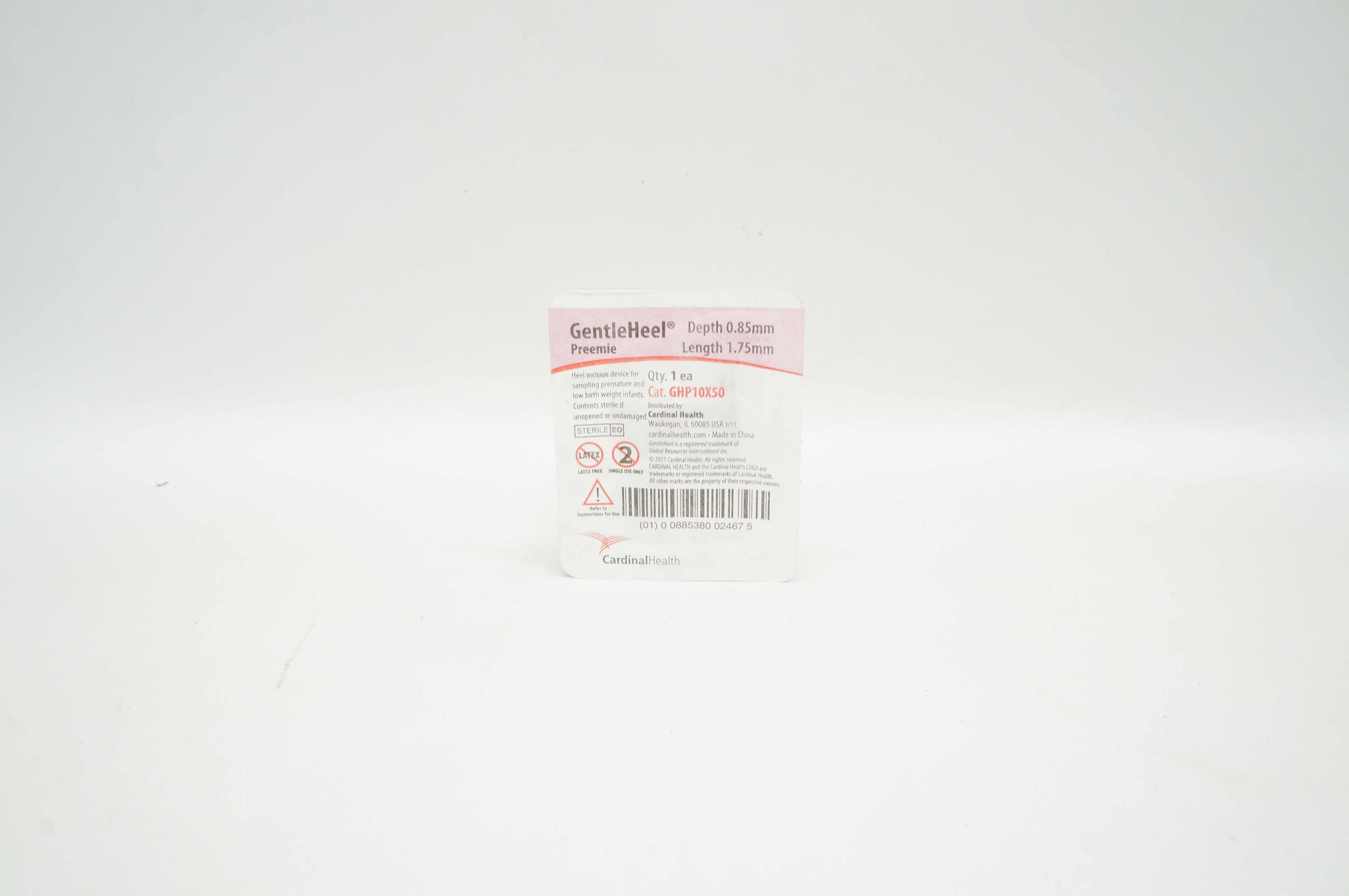 Cardinal Health GHP10X50 Gentle Heel Preemie 0.85mm x 1.75mm