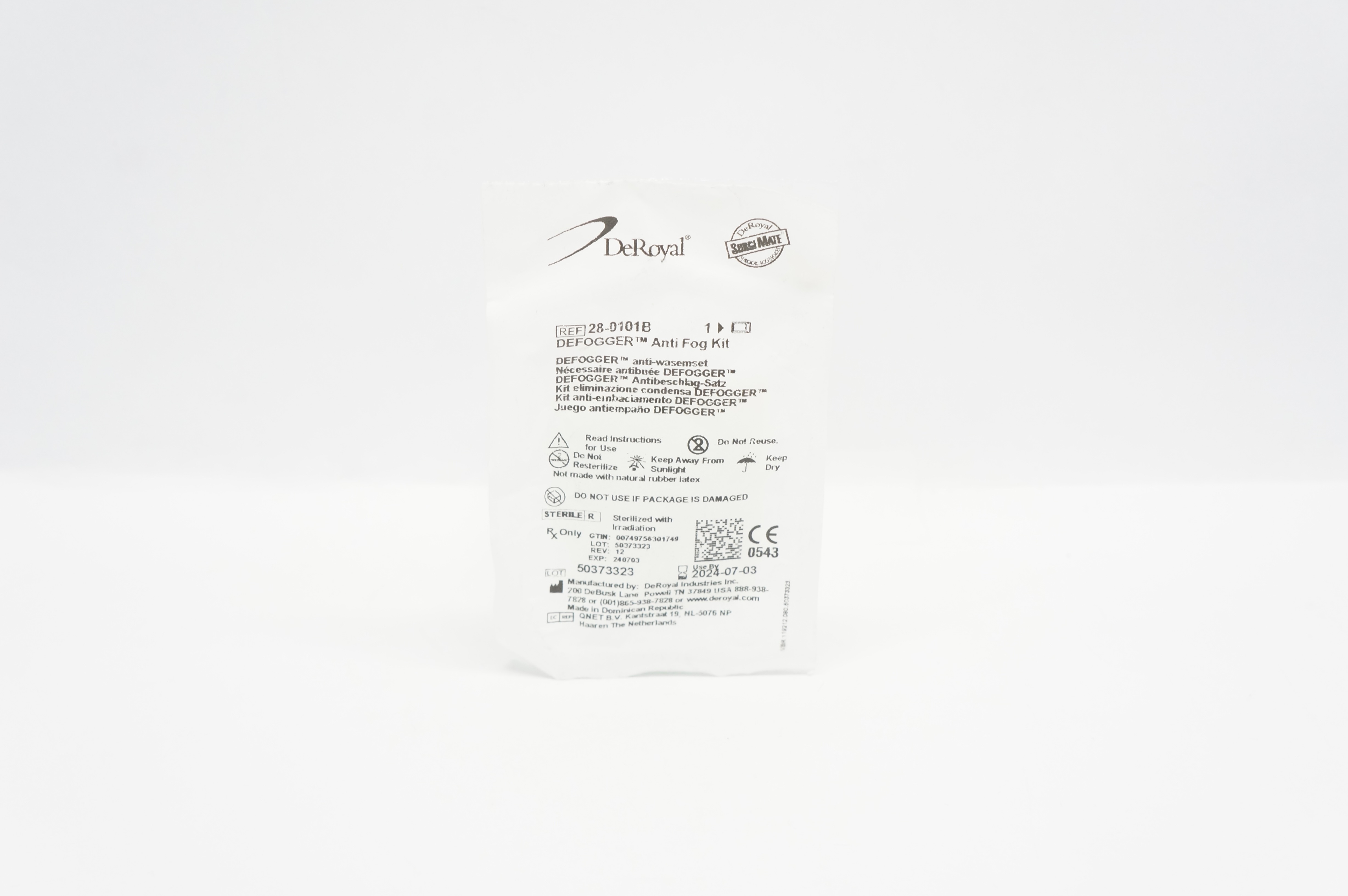 DeRoyal 28-0101B DEFOGGER Anti Fog Kit