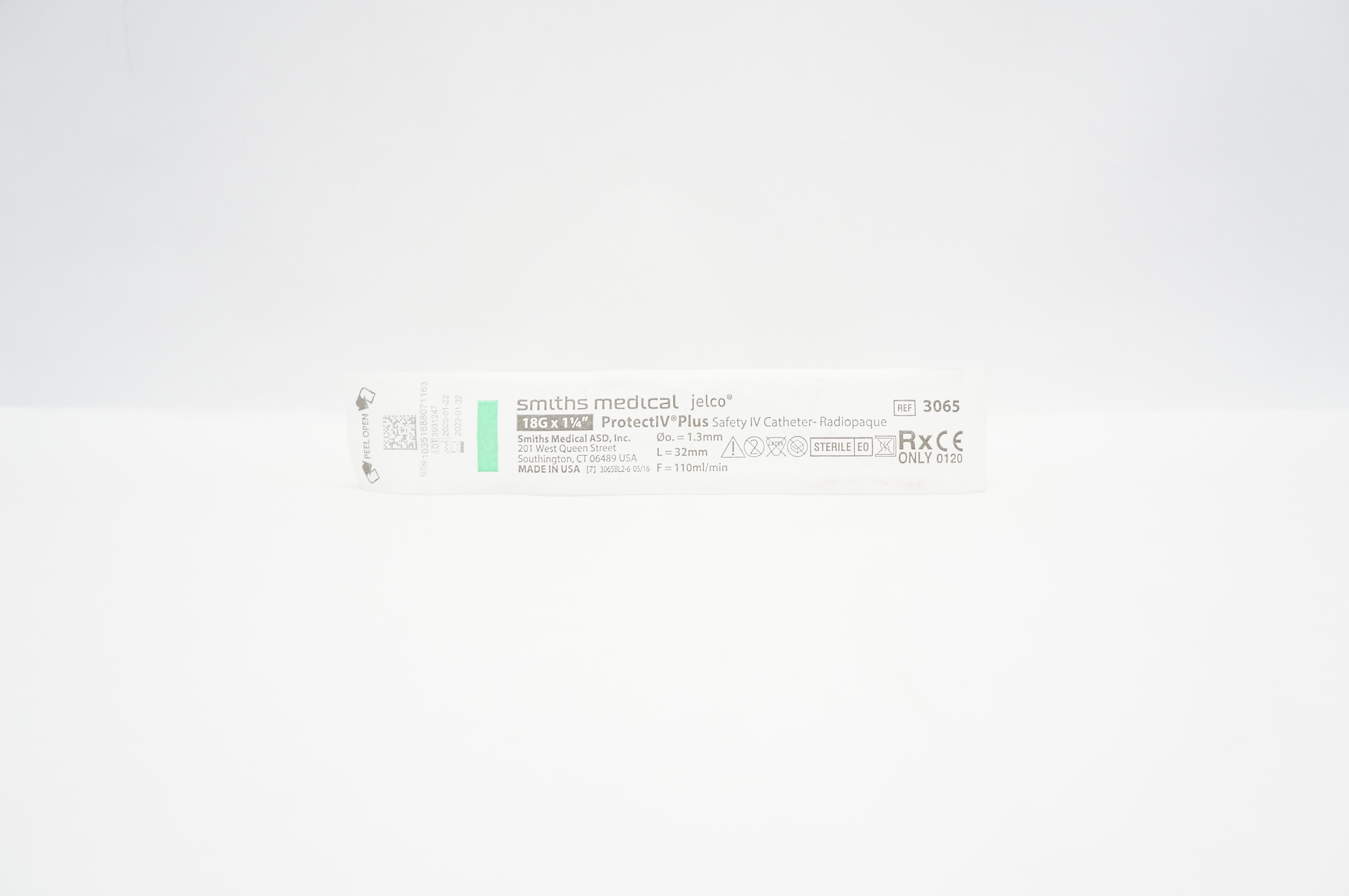 Smiths Medical 3065 ProtectIV Plus Safety IV Cath. 18G x 1-1/4inch (x)