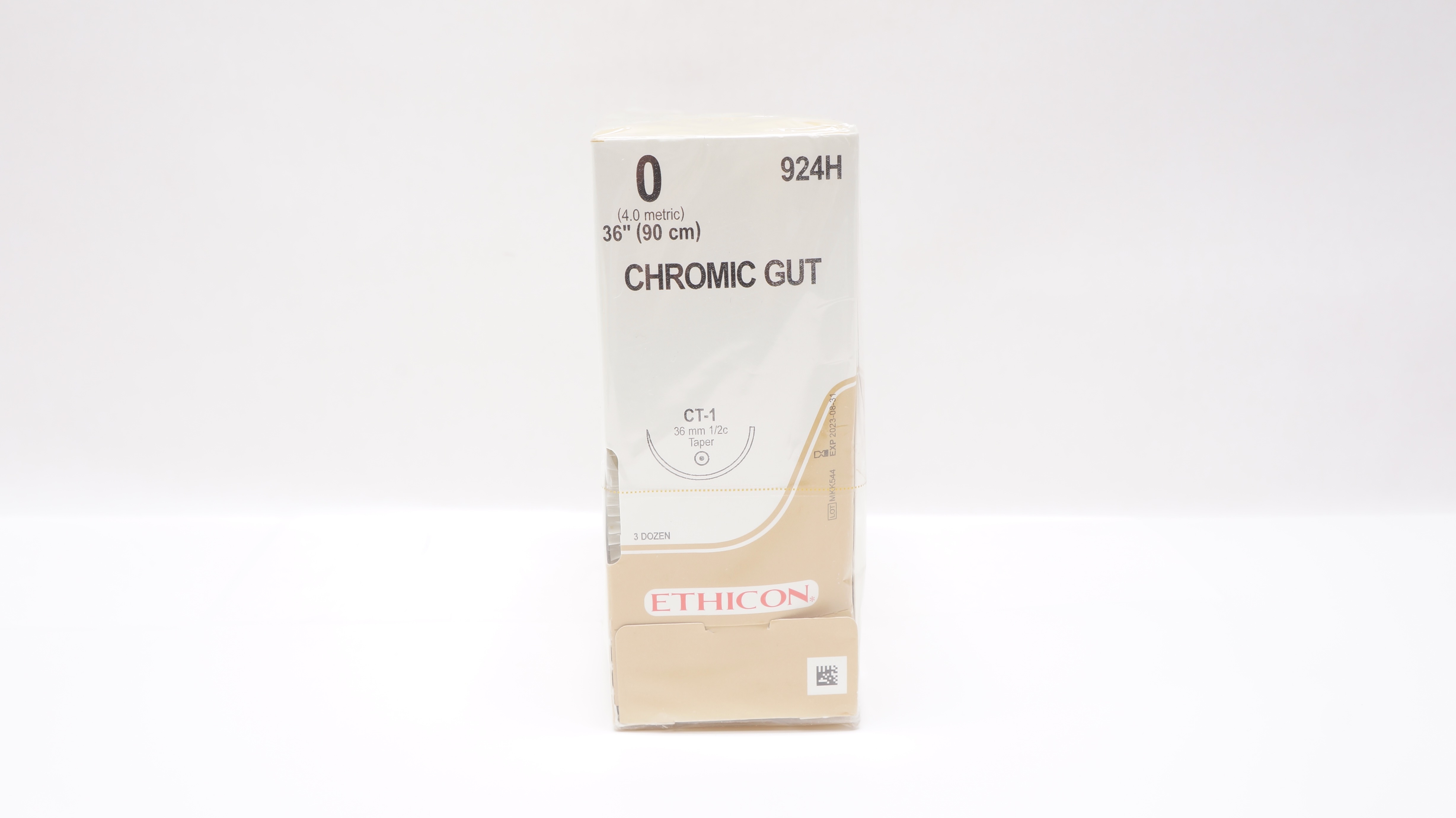 Ethicon 924H 0 CHROMIC GUT CT-1 1/2 36mm Taper 36inch (x) - Box of 36