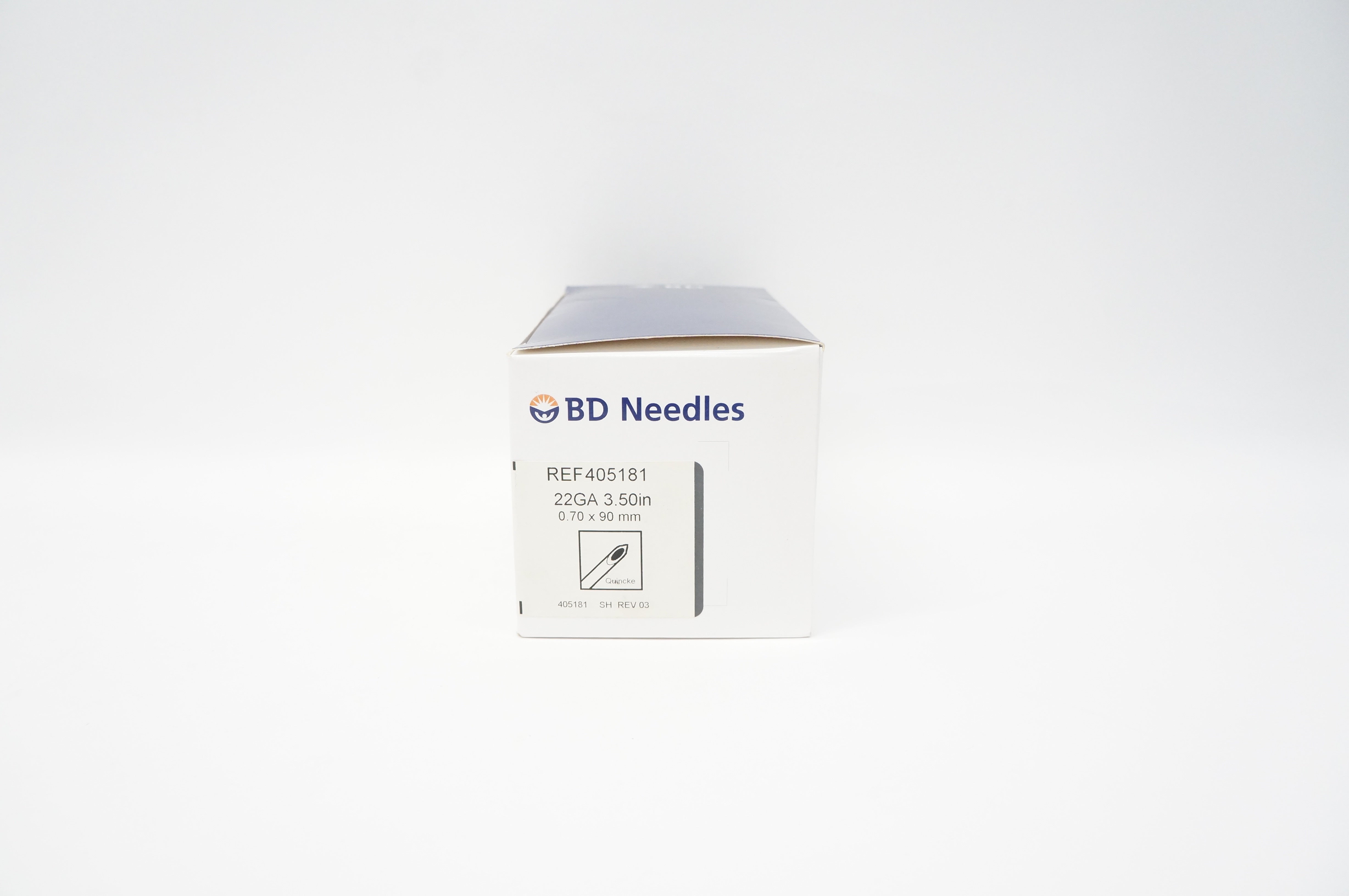BD 405181 Becton Spinal Ndle Quincke Type Point  22G x 3.50inch (x) - Box of 11