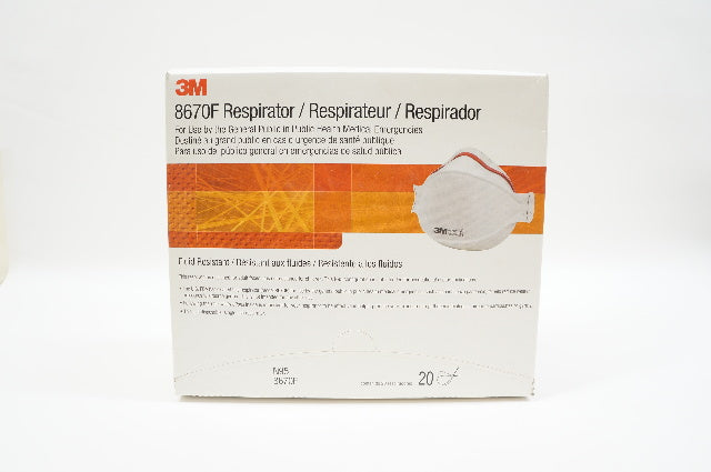 3M 8670F Respirator Medical N95 Mask - Box of 20