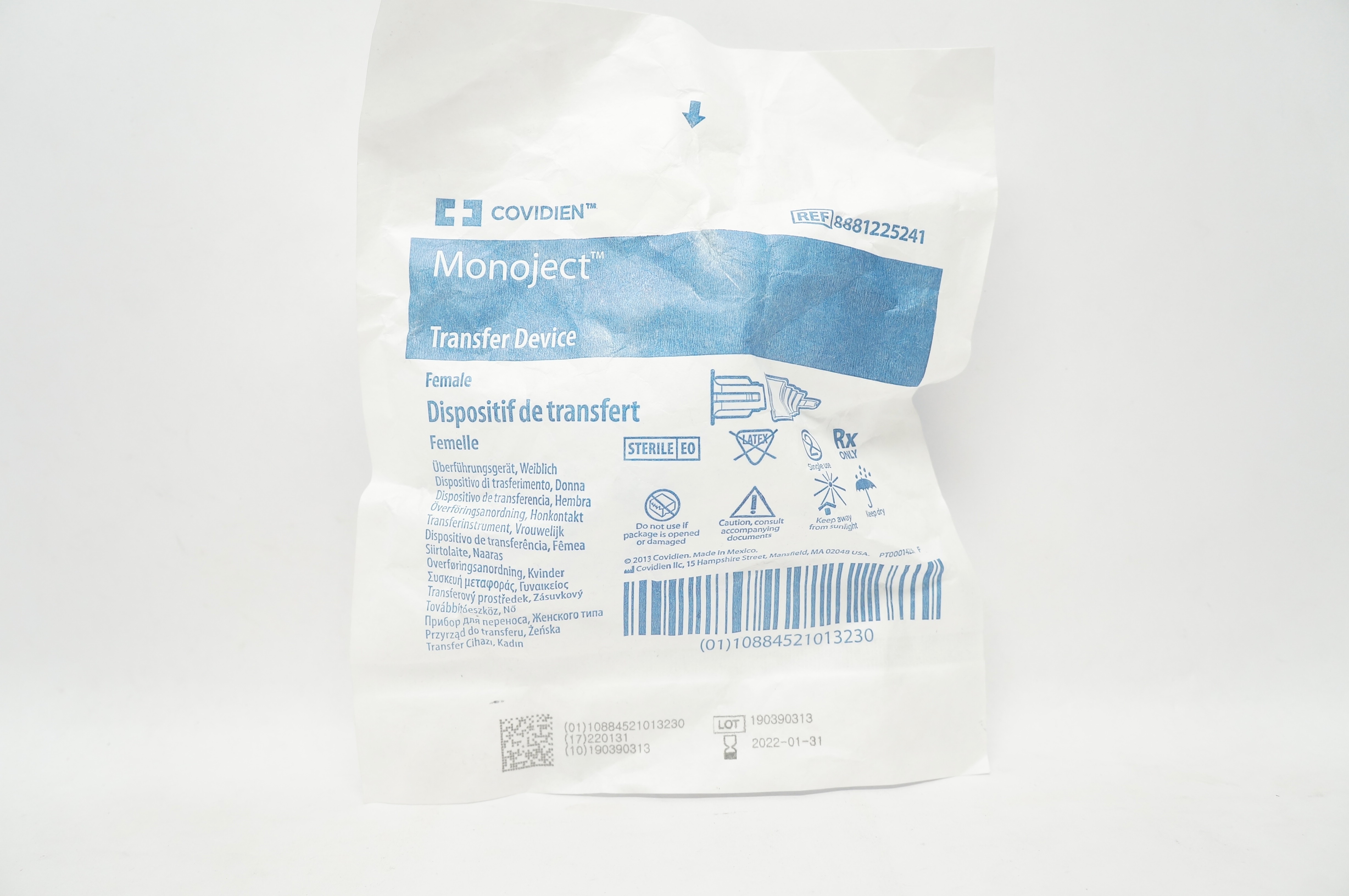 Covidien 8881225241 Monoject Transfer Device Female (x)