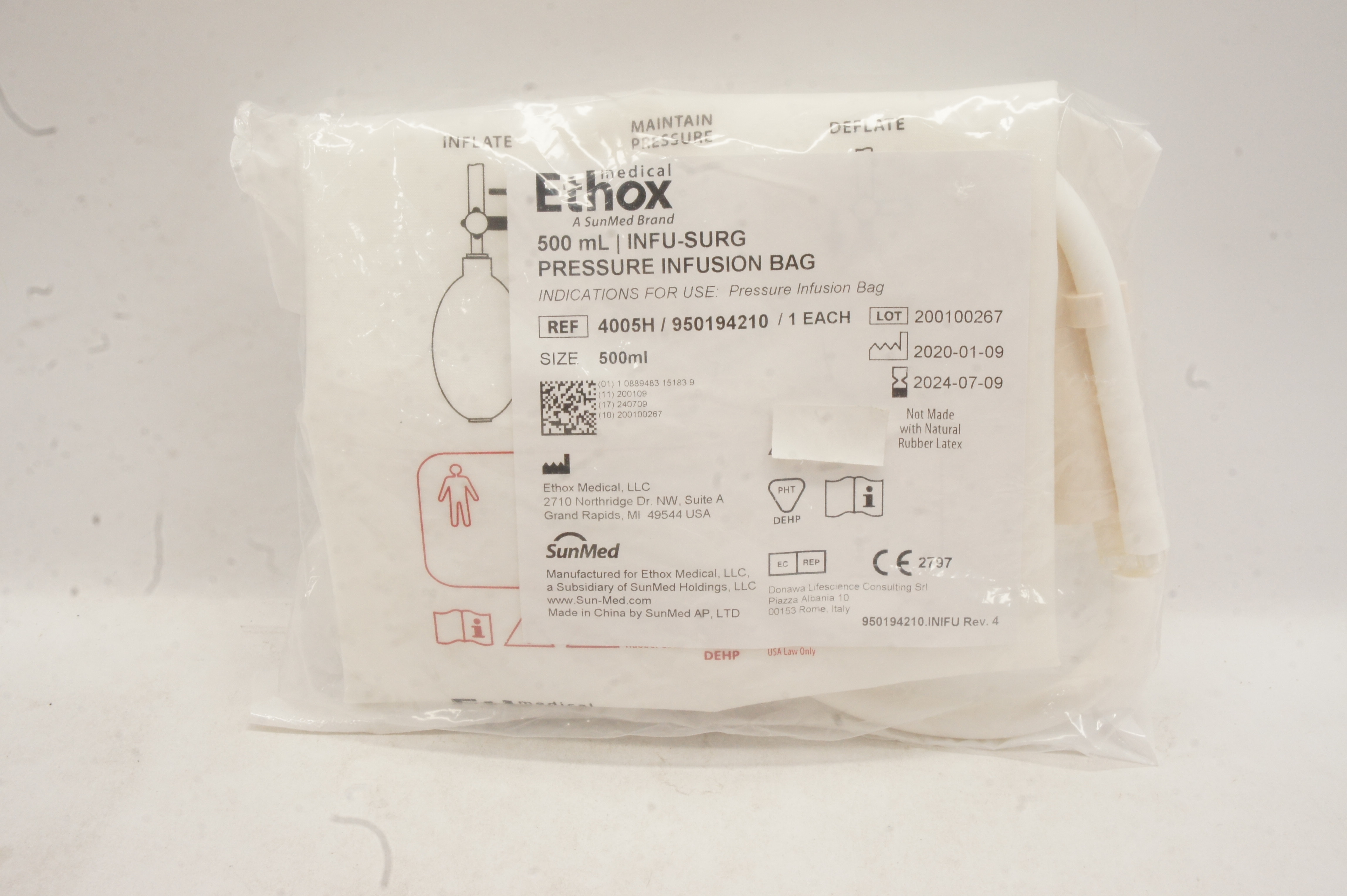 Ethox 4005H/950194210 Pressure Infusion Bag 500ml