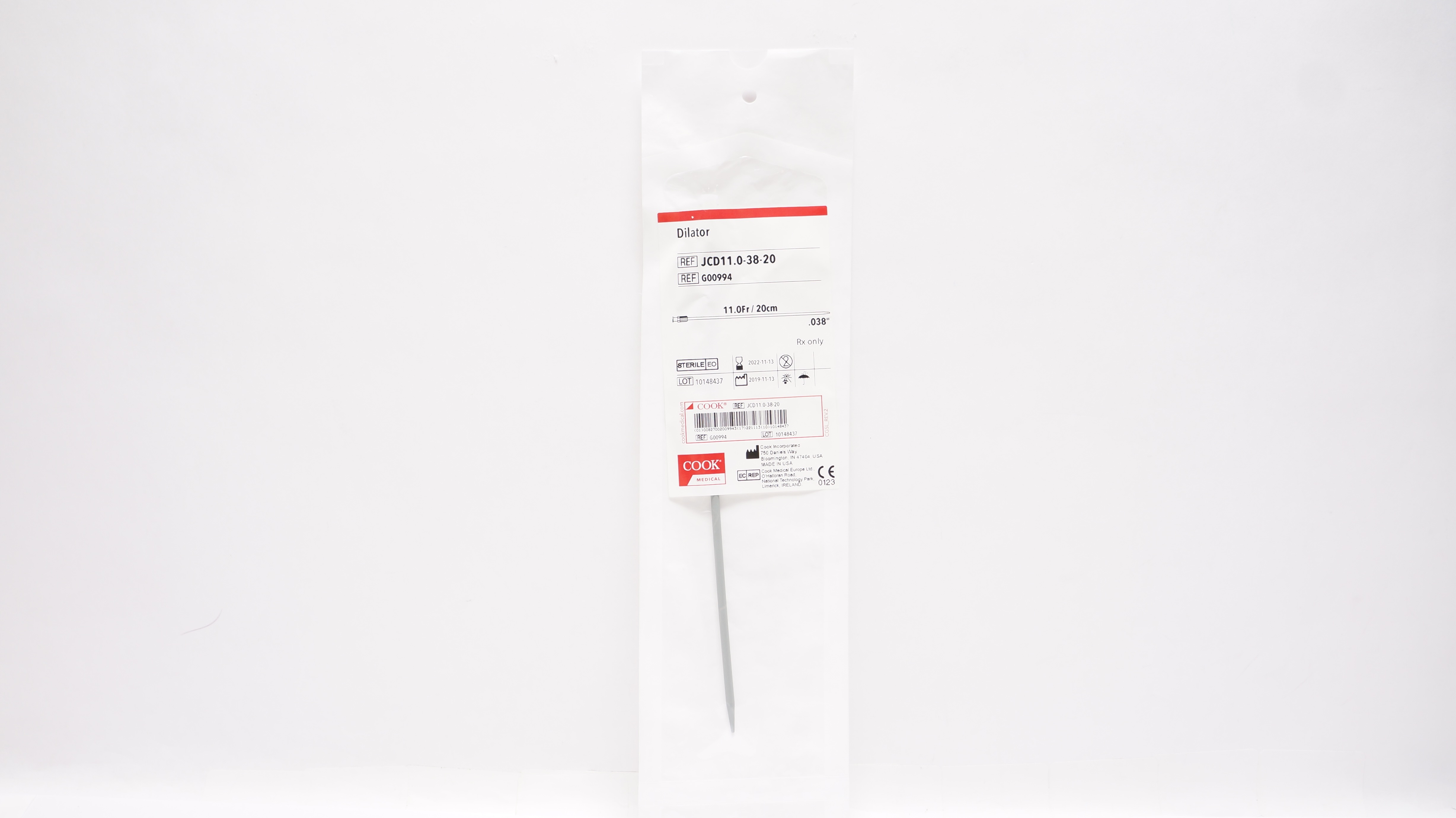 Cook Medical G00994 Dilator 11.0Fr x 0.038inch (x)