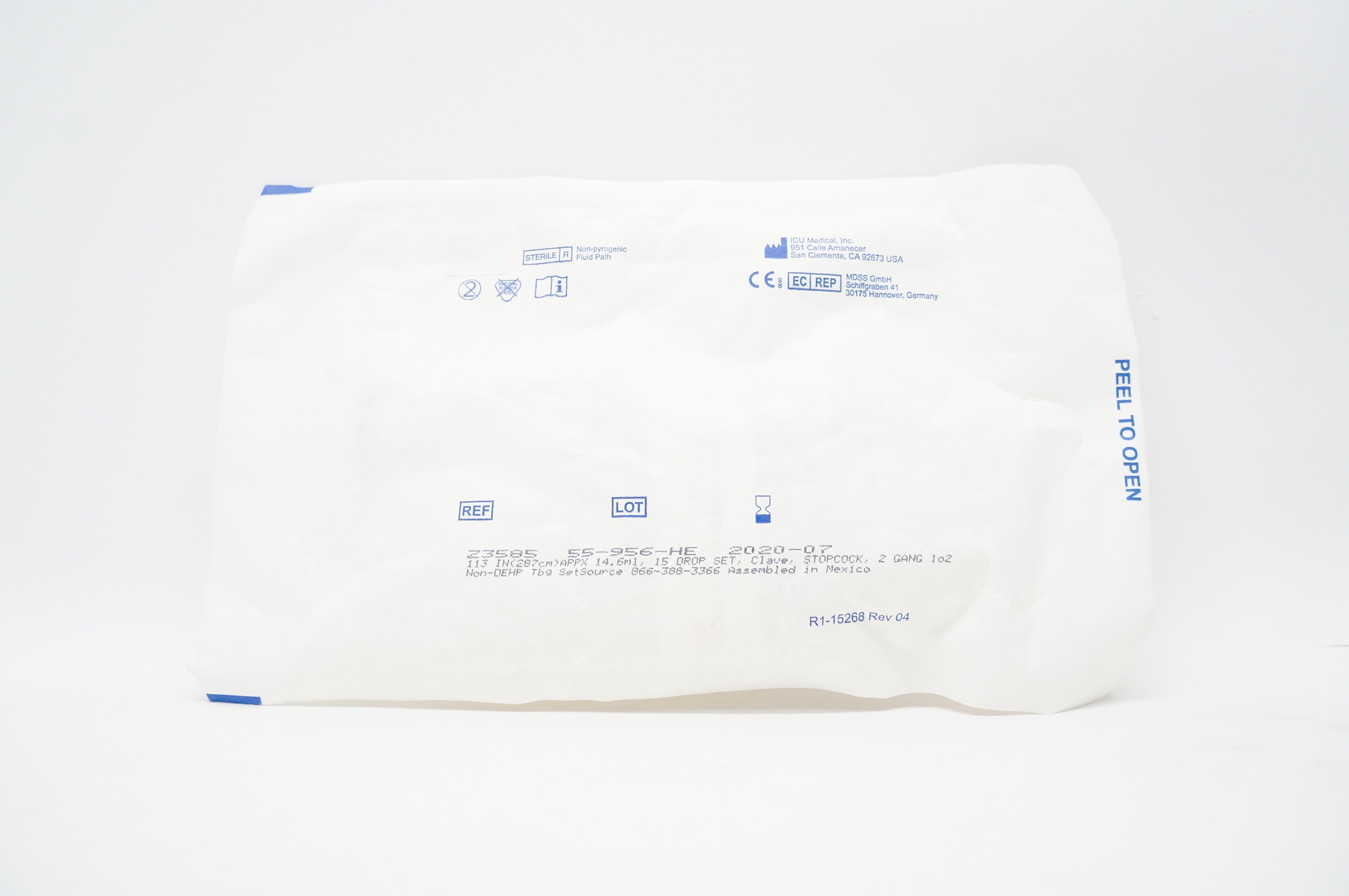 ICU Medical 23585 Drop Set APPX 113in. 14.6mL (x)