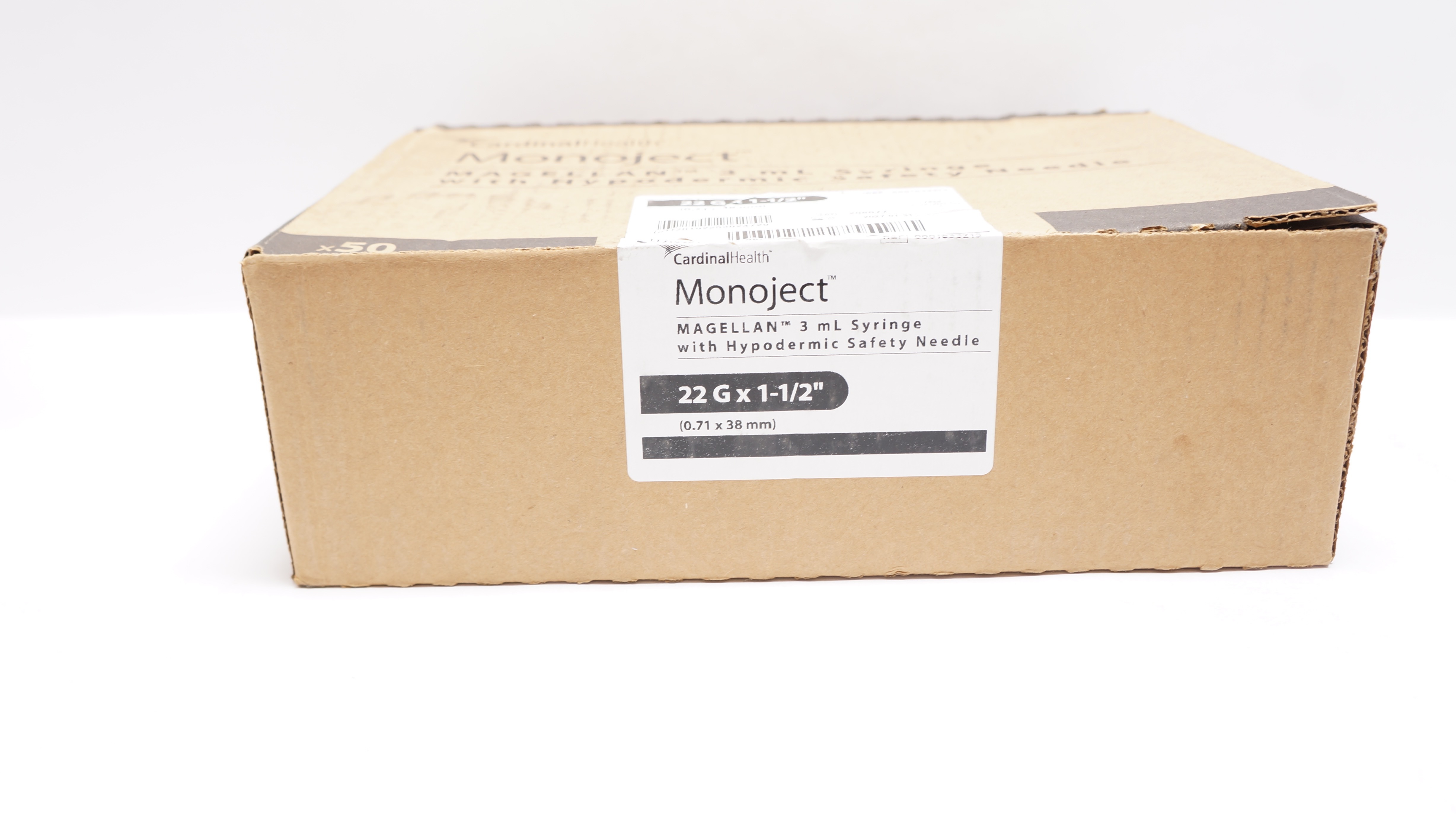 Cardinal Health 8881833215 Monoject 3mL Syringe w/Ndle 22Gx1
