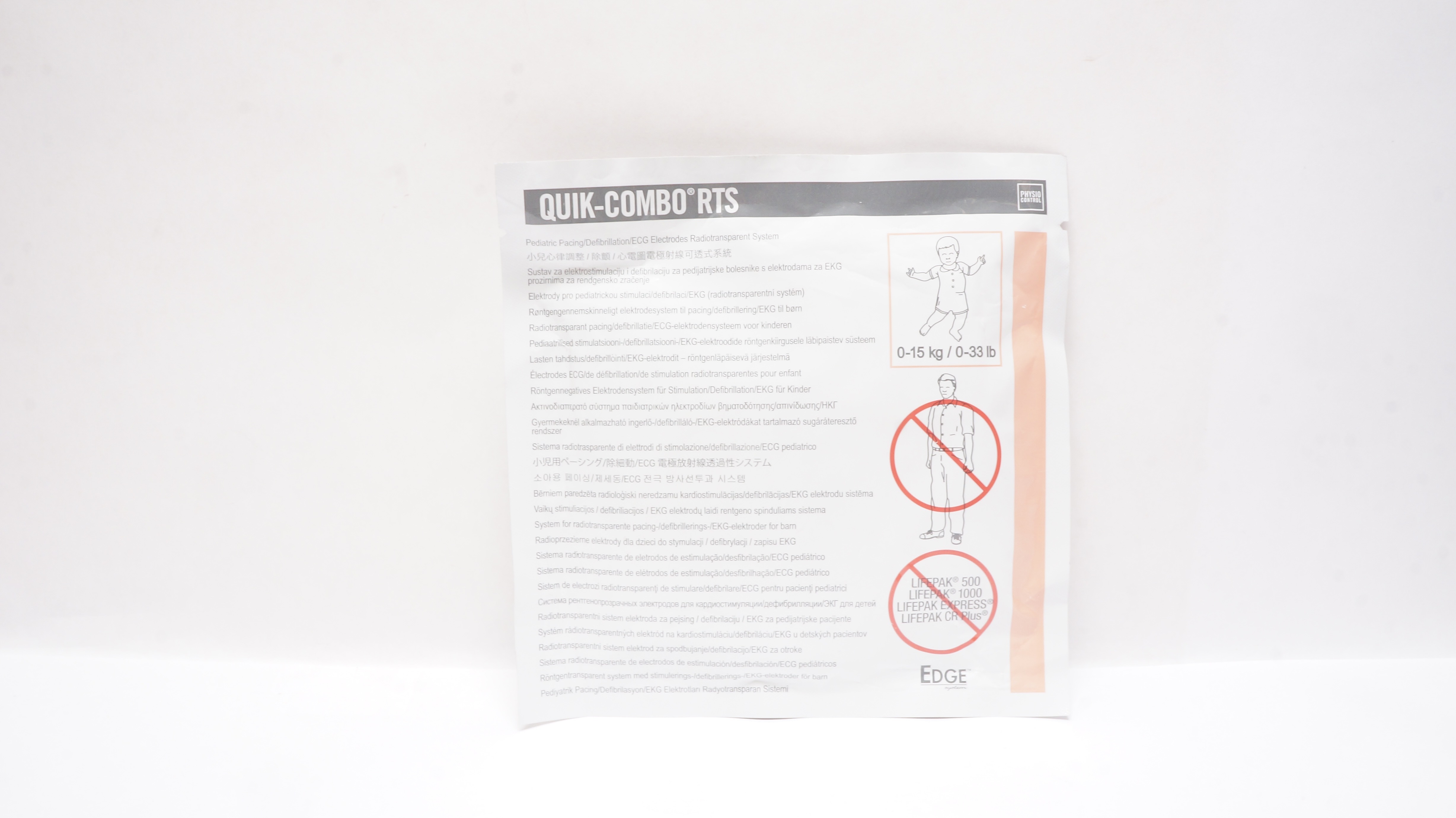Medtronic 11996-000093 Quik-Combo RTS Pediatric ECG Electrodes 0-33lbs (x)