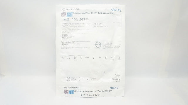 Arrow AK-42802-CDC AGB+ Arrowg+ard Blue Plus Two-Lumen CVC 8Fr x16cm x .032in(x)