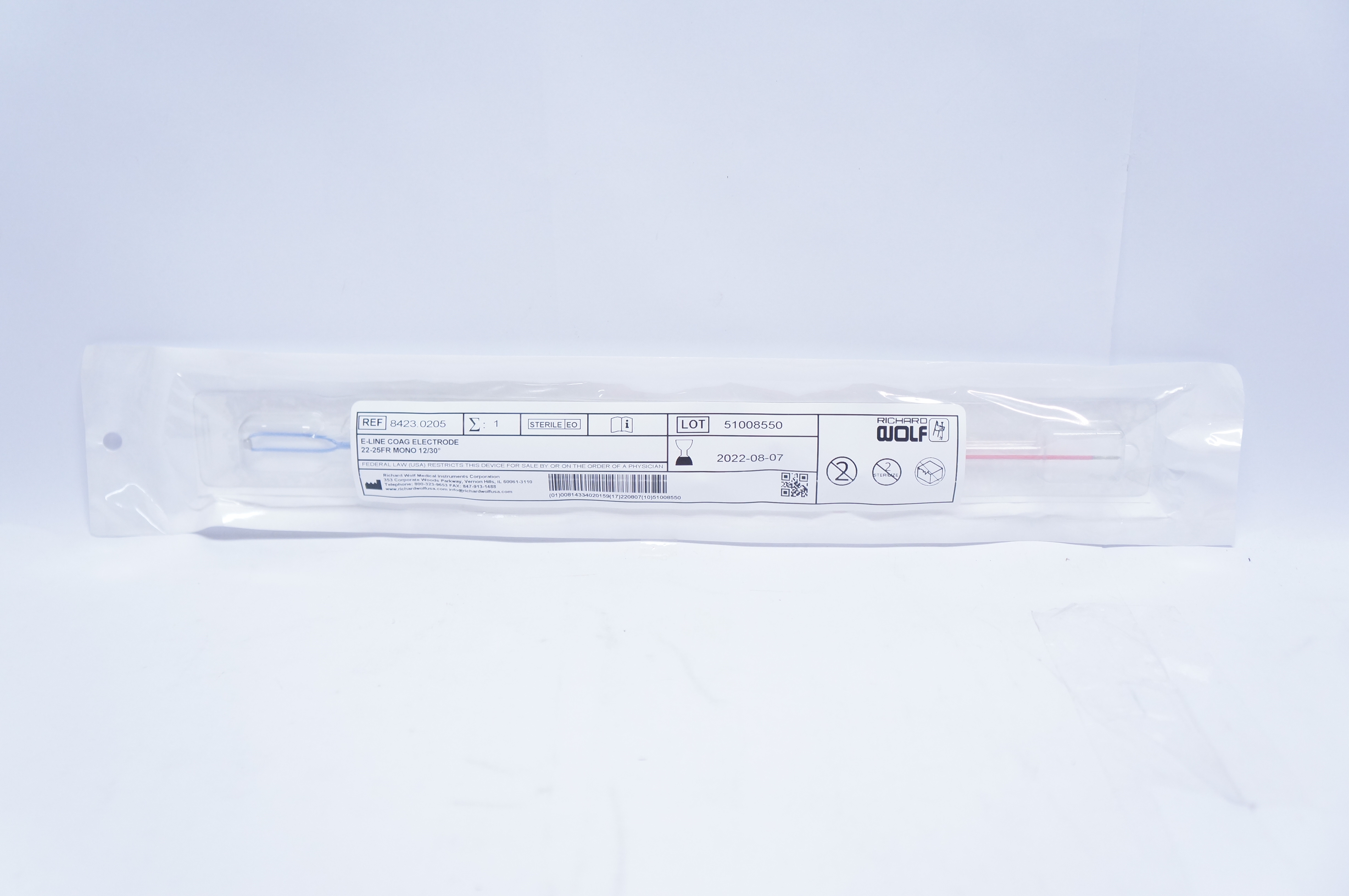 Richard Wolf 8423.0205 E-Line Coag Electrode 22-24Fr. Mono 12/30 degree