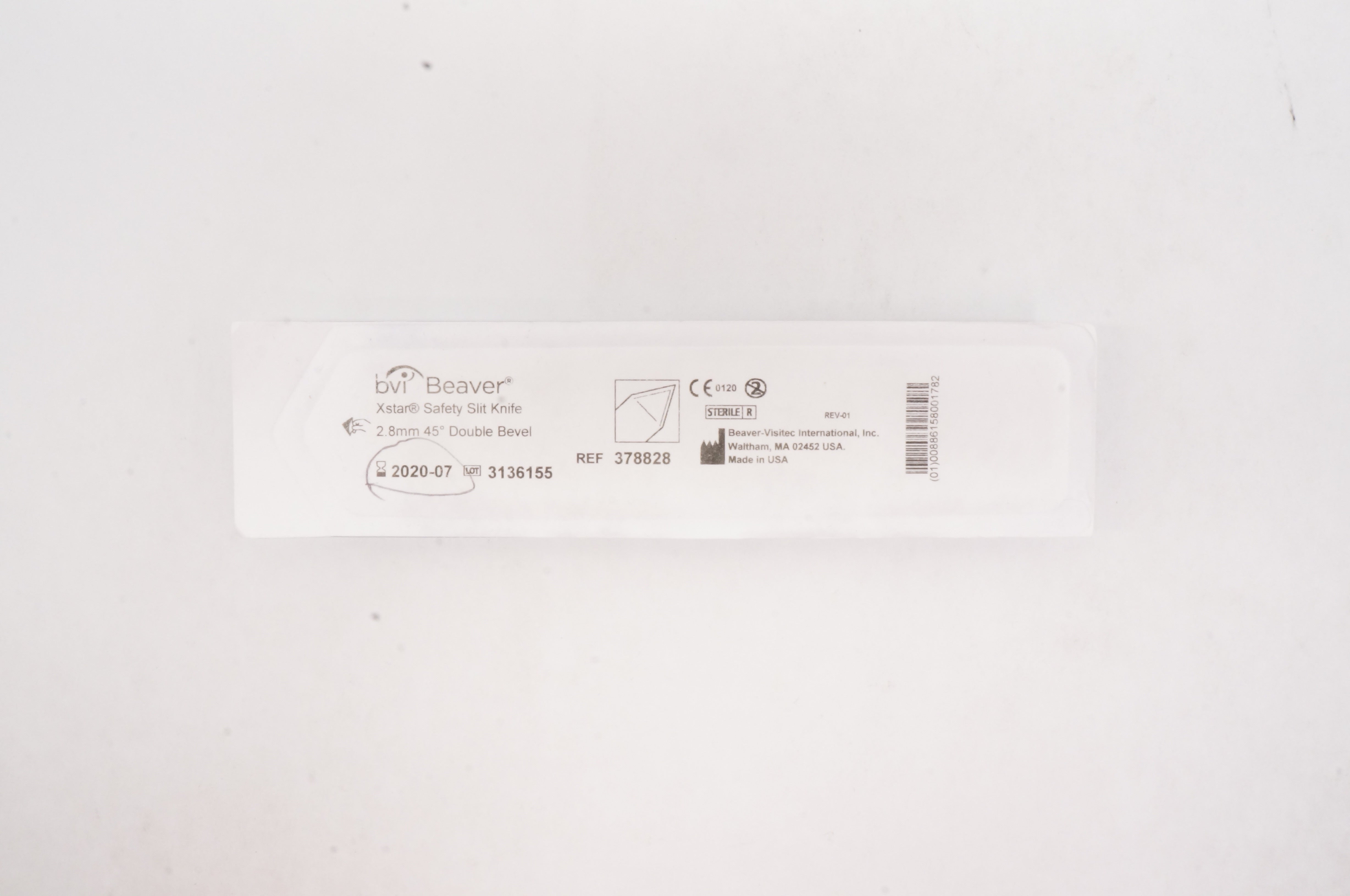 BVI Beaver 378828 Xstar Safety Slit Knife Double Bevel 2.8mm 45°