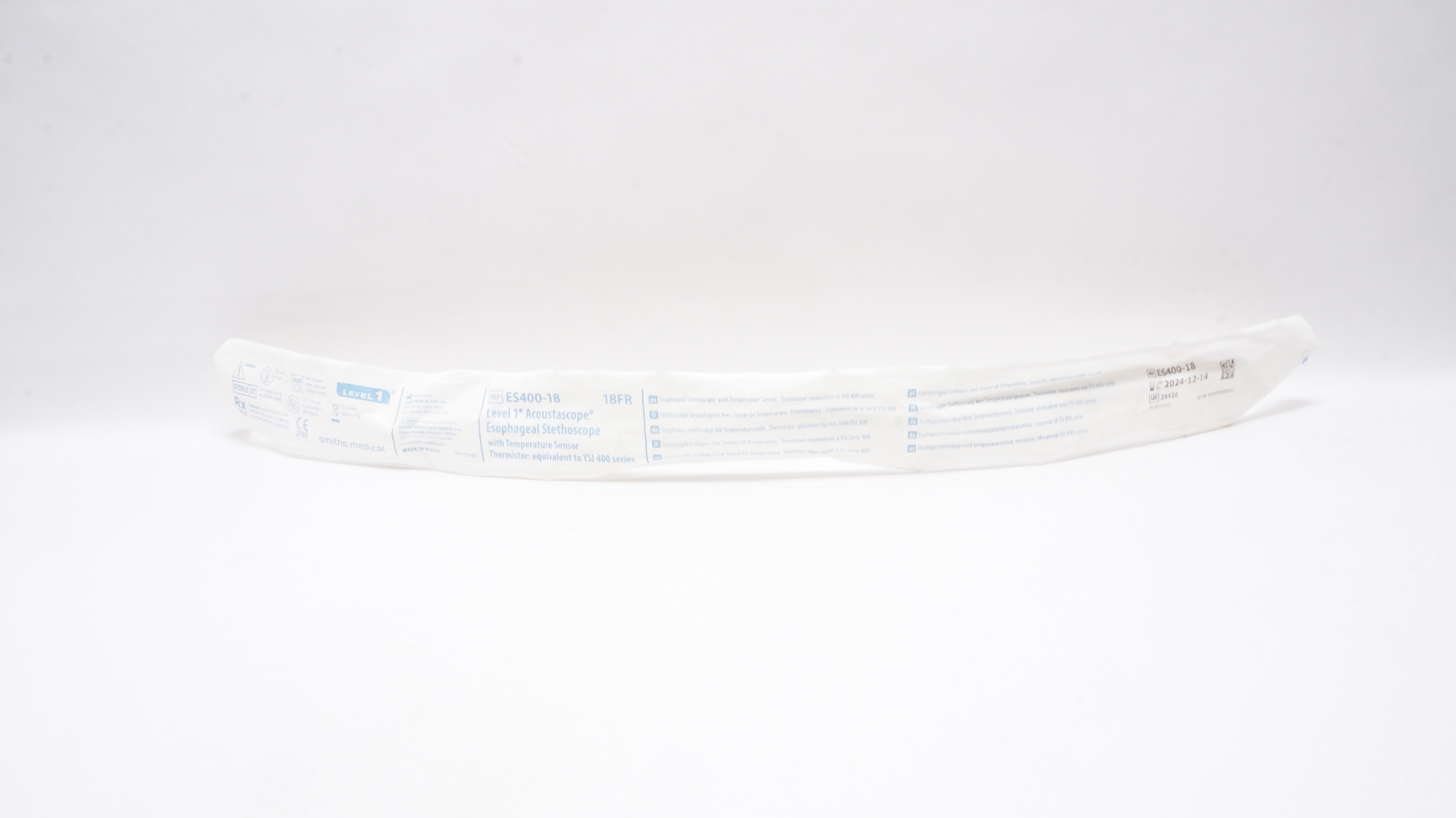 Smiths Medical ES400-18 Level 1 Acoustascope Esophageal Stethoscope 18 Fr