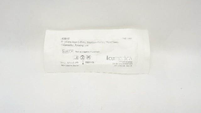 ICU Medical 12545 Smallbore Extension Set, 5inch x 0.25ml  Appx. (x)